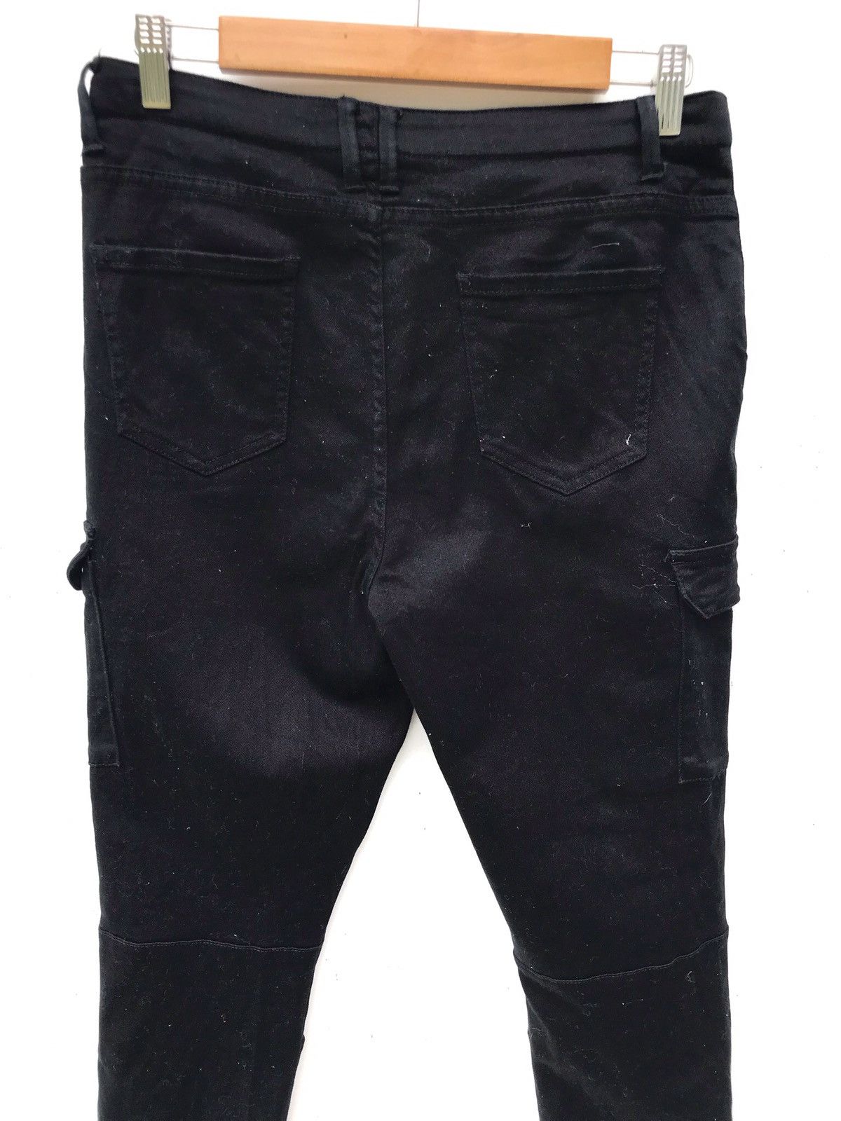 Designer Black Cargo Zipper Brand Seed Skinny Pants Size US 29 - 4 Thumbnail