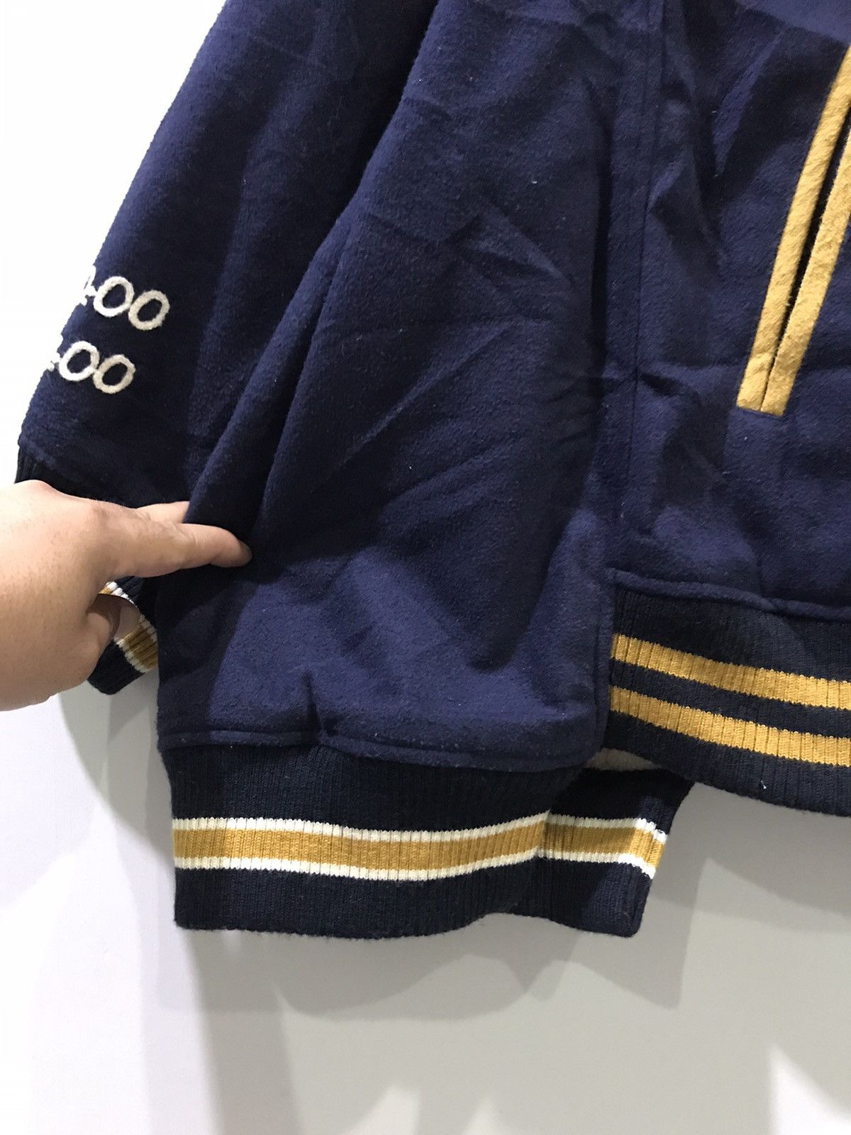 Japanese Brand RIVET & SURGE Japan Oversize Teddy Design Varsity Jacket Size US L / EU 52-54 / 3 - 9 Thumbnail