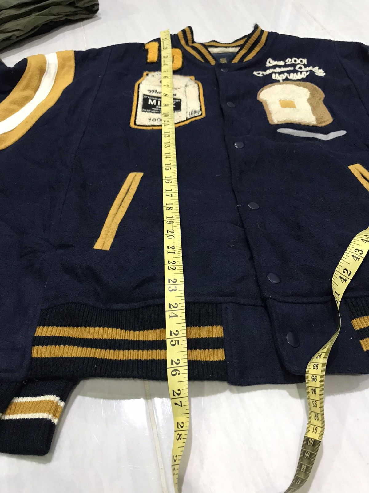 Japanese Brand RIVET & SURGE Japan Oversize Teddy Design Varsity Jacket Size US L / EU 52-54 / 3 - 13 Thumbnail