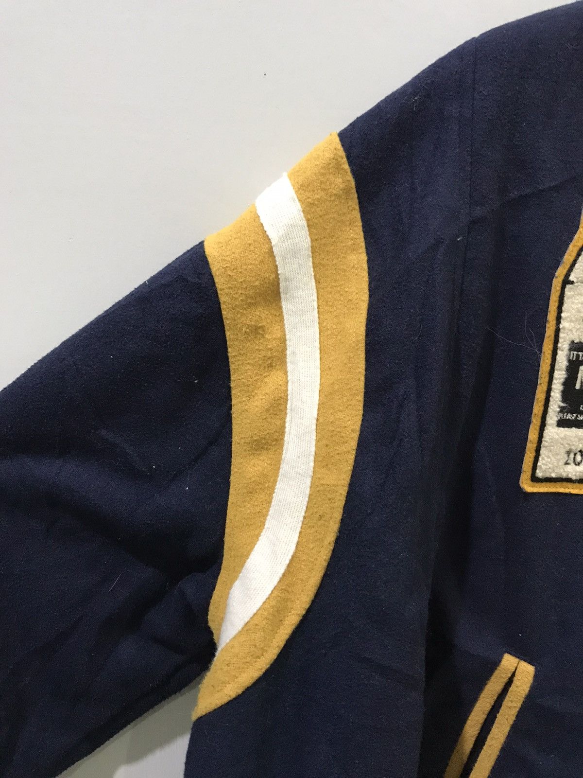 Japanese Brand RIVET & SURGE Japan Oversize Teddy Design Varsity Jacket Size US L / EU 52-54 / 3 - 10 Thumbnail