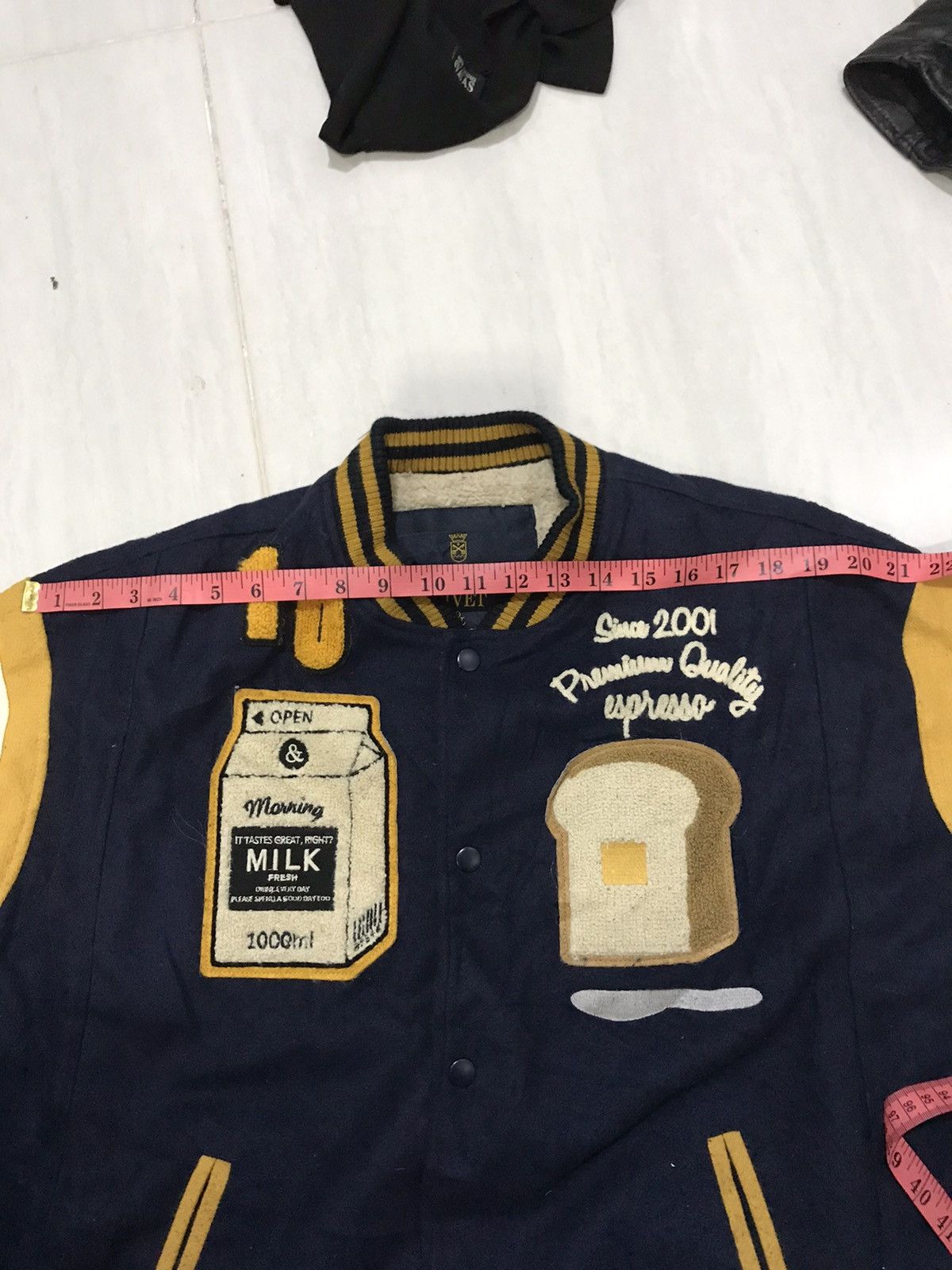 Japanese Brand RIVET & SURGE Japan Oversize Teddy Design Varsity Jacket Size US L / EU 52-54 / 3 - 16 Thumbnail