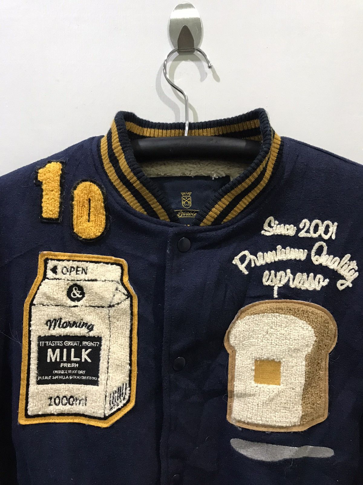 Japanese Brand RIVET & SURGE Japan Oversize Teddy Design Varsity Jacket Size US L / EU 52-54 / 3 - 2 Thumbnail