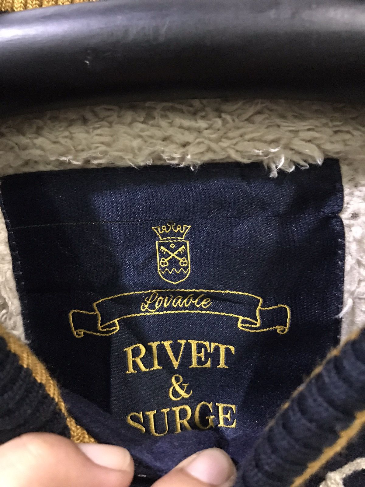 Japanese Brand RIVET & SURGE Japan Oversize Teddy Design Varsity Jacket Size US L / EU 52-54 / 3 - 3 Thumbnail