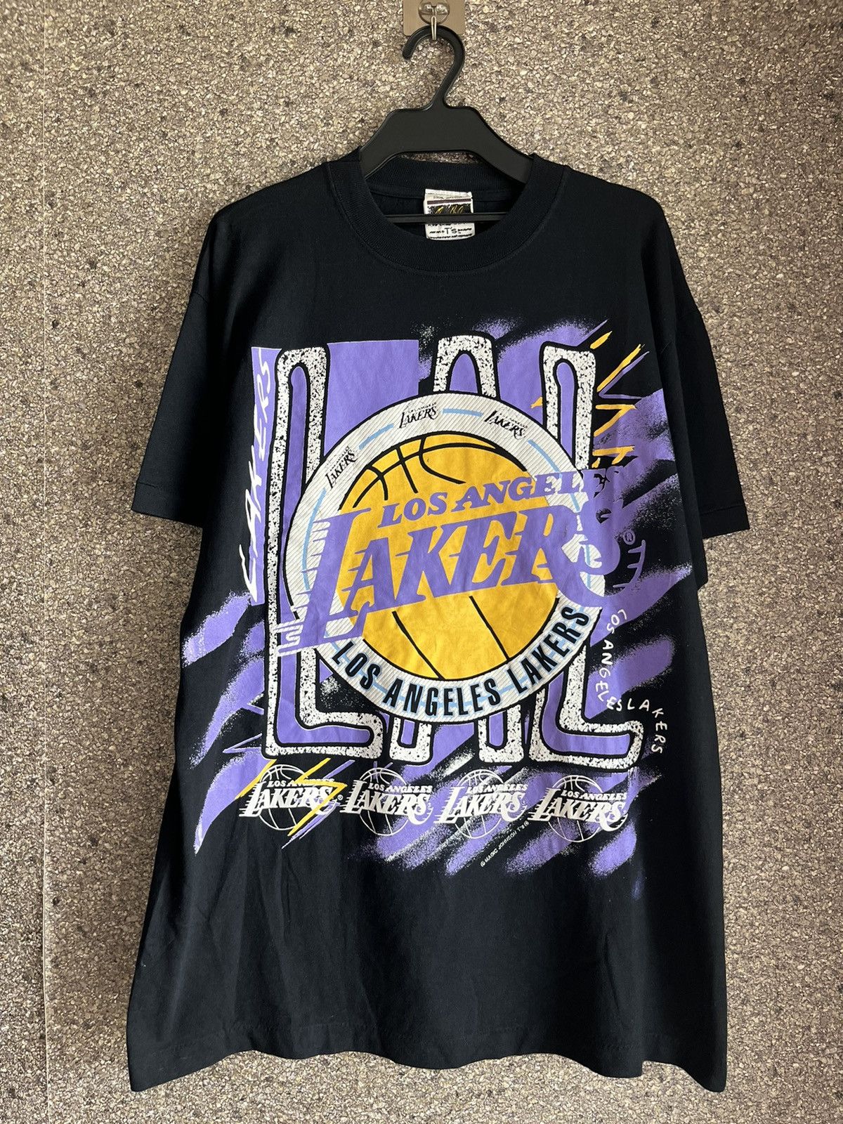 image of Made In USA x Vintage Los Angeles Lakers Ft80 in Black, Men's (Size Large)
