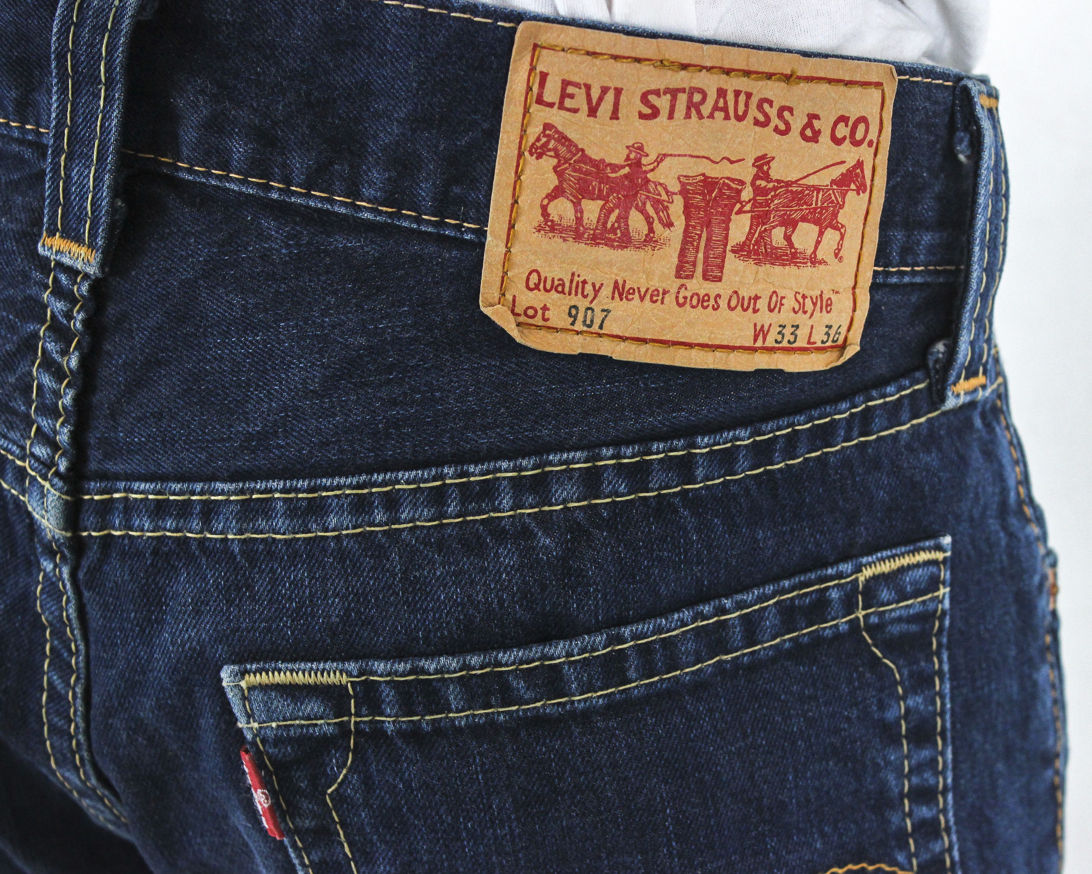 Levi's 907 Mens W33 L30 Regular Tapered Jeans Denim Pants Trousers Size US 33 - 6 Thumbnail