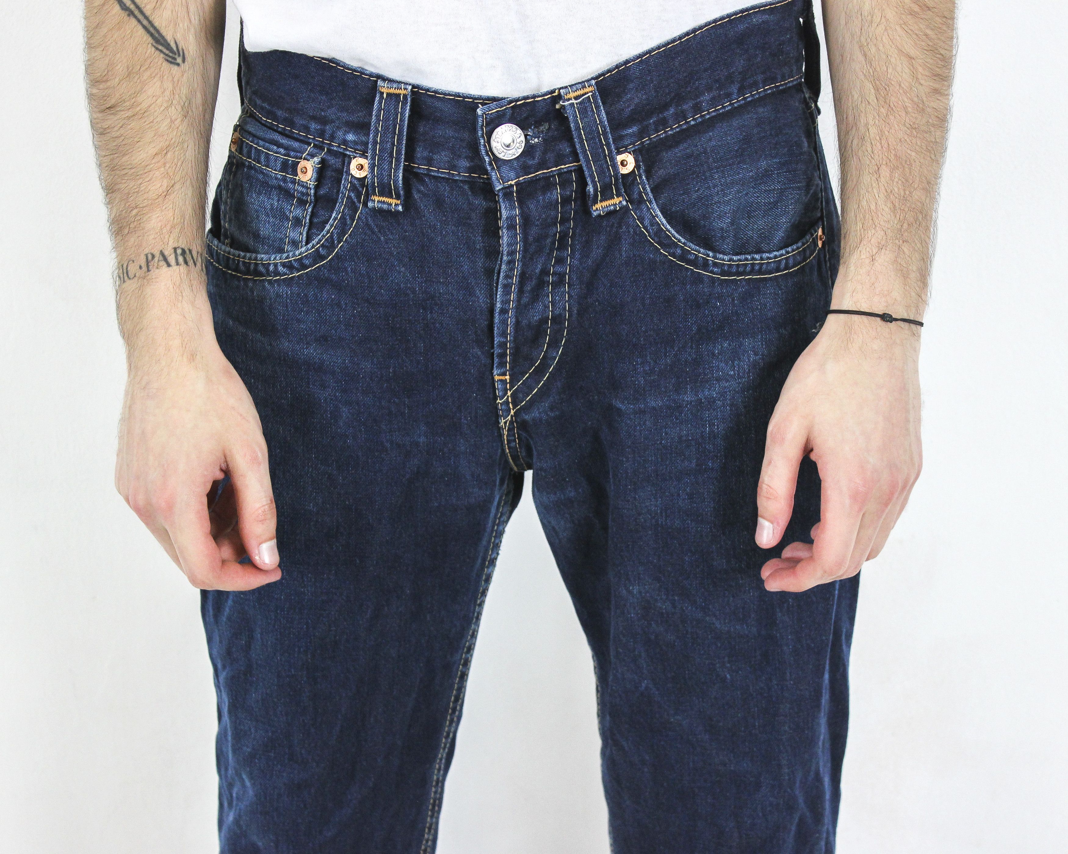 Levi's 907 Mens W33 L30 Regular Tapered Jeans Denim Pants Trousers Size US 33 - 5 Thumbnail