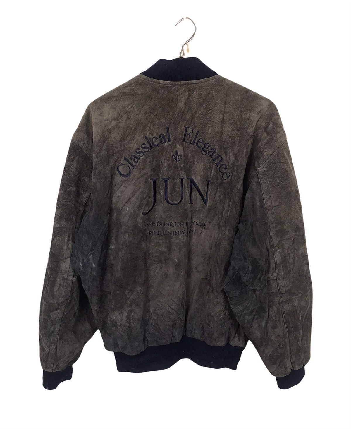 Japanese Brand × Vintage Vintage junmen zipper leather jacket back spellout Size US M / EU 48-50 / 2 - 2 Thumbnail