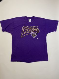 Vintage Baltimore Ravens Liquid Blue T-shirt Black NFL 