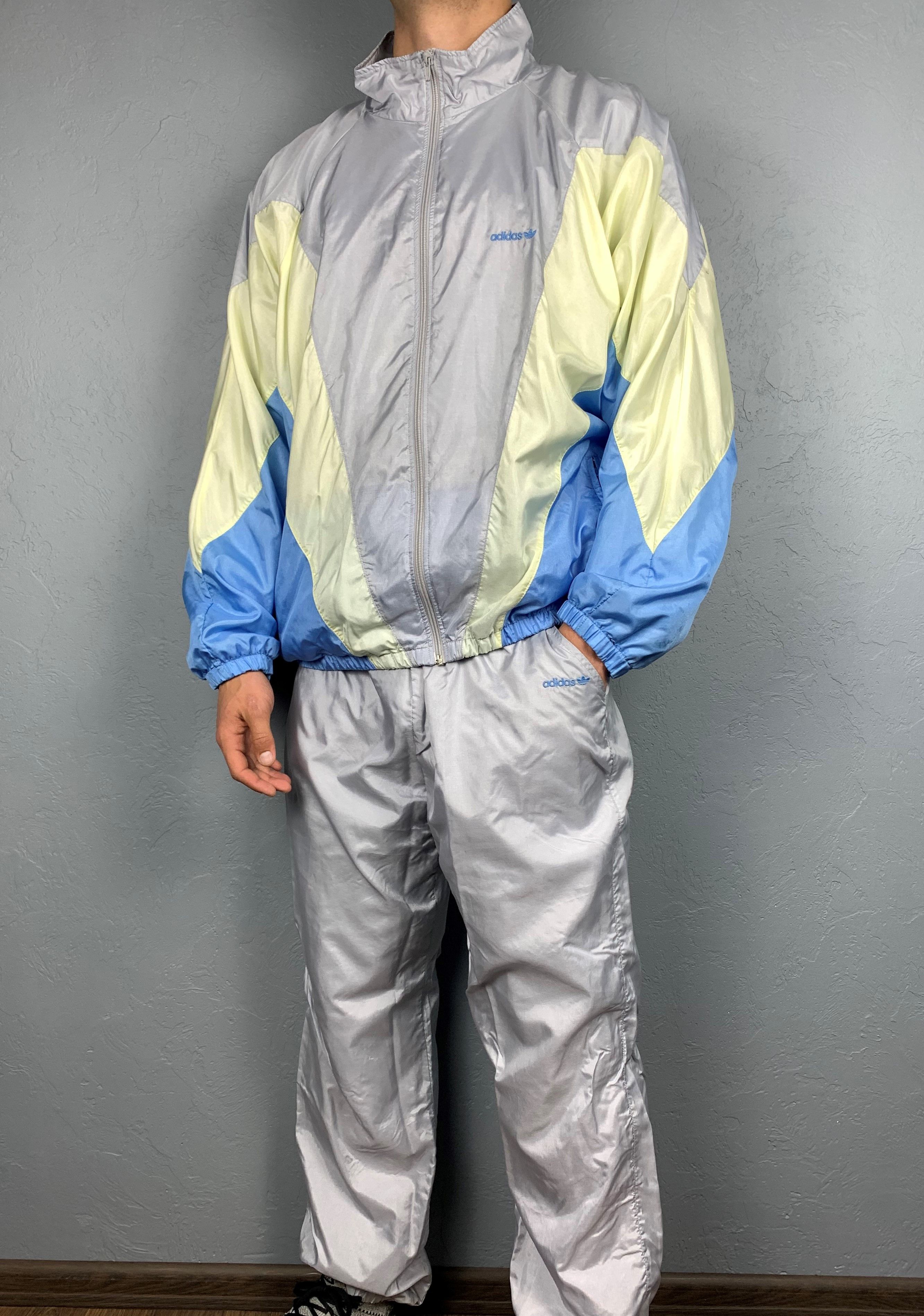 Adidas ADIDAS 90s Vintage Mens Track Suit Jacket & Pants Size US 36 / EU 52 - 1 Thumbnail