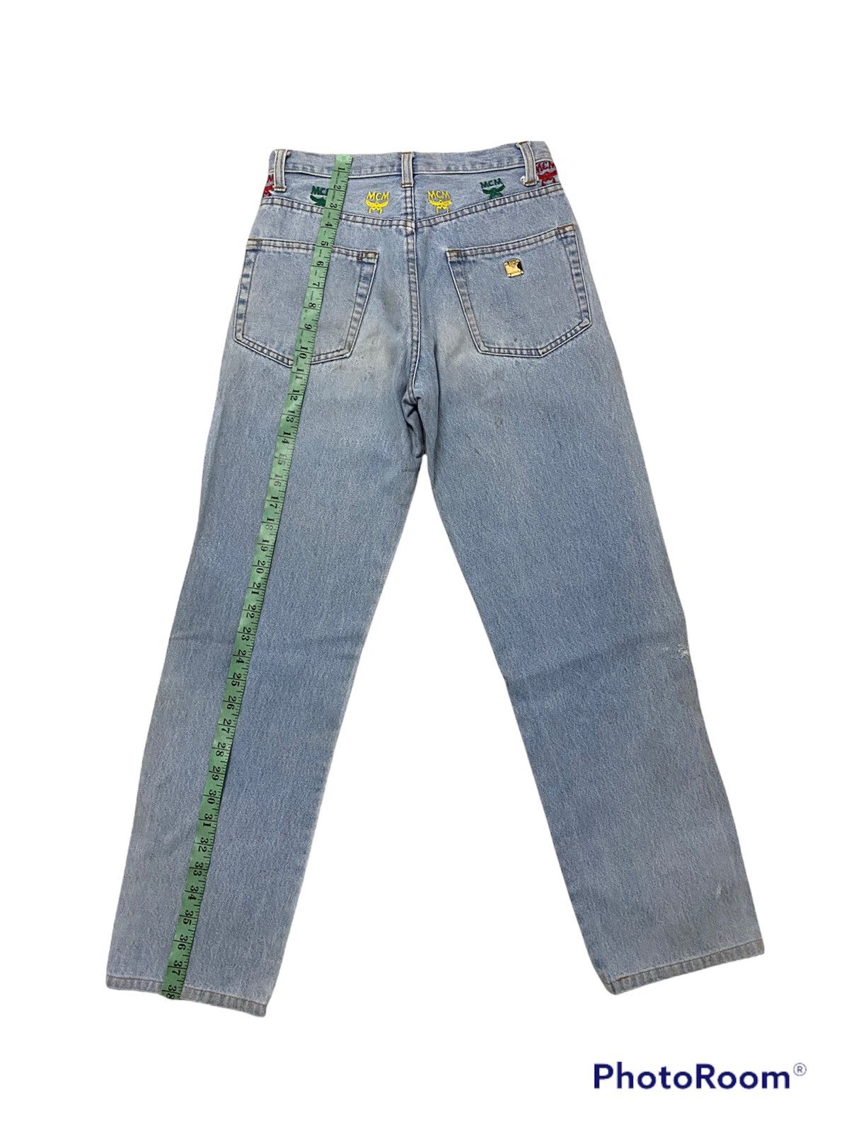 MCM × Vintage Vintage MCM Embroided logo Distress Denim Jeans Size US 27 - 16 Thumbnail