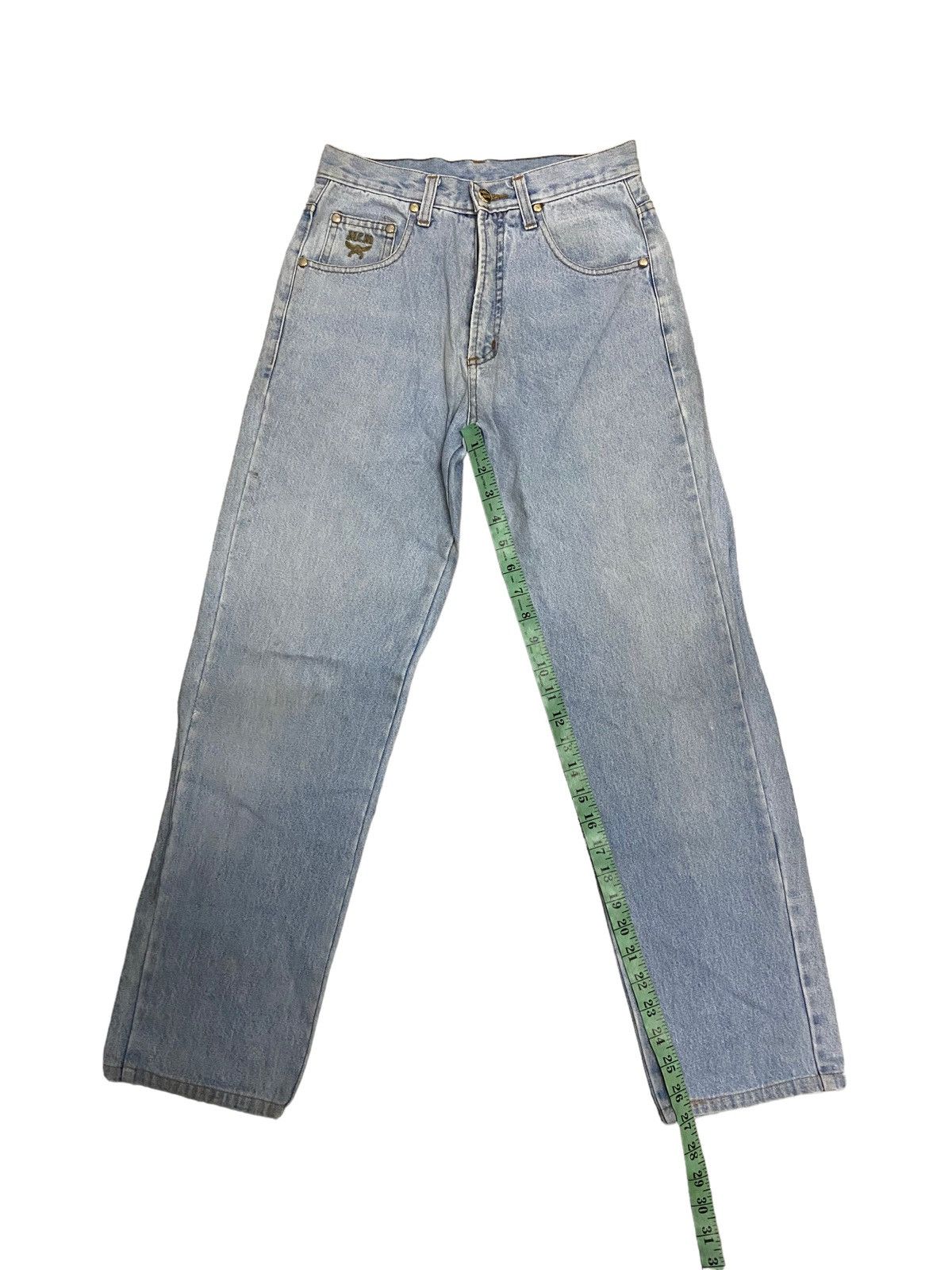 MCM × Vintage Vintage MCM Embroided logo Distress Denim Jeans Size US 27 - 19 Thumbnail