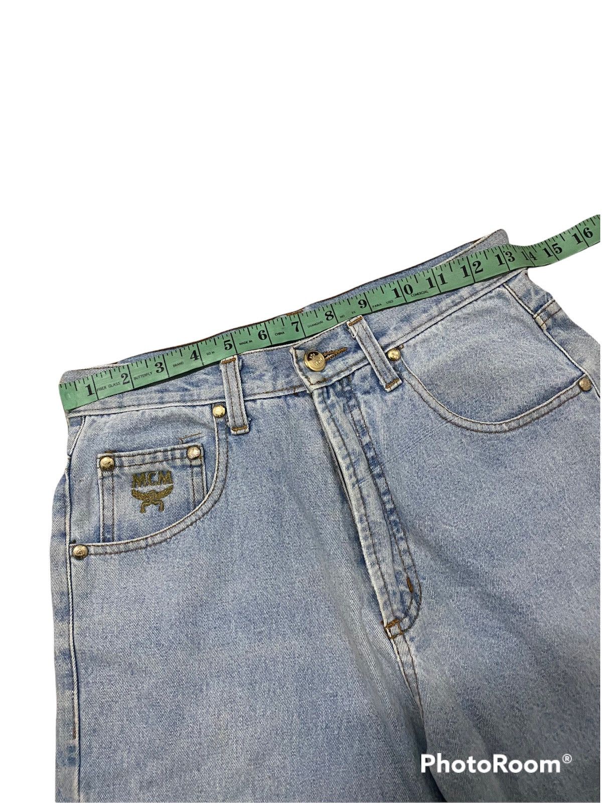 MCM × Vintage Vintage MCM Embroided logo Distress Denim Jeans Size US 27 - 15 Thumbnail