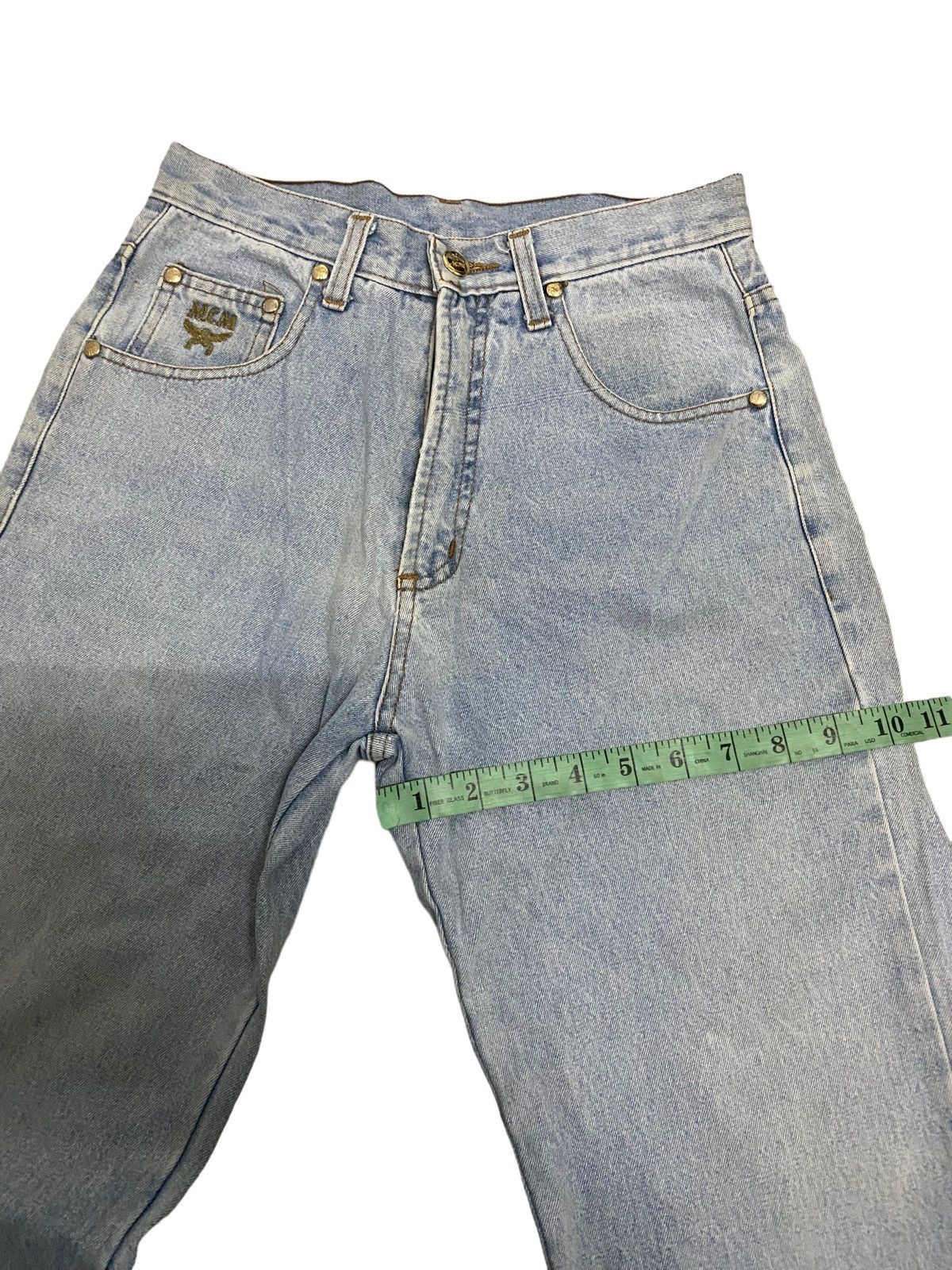 MCM × Vintage Vintage MCM Embroided logo Distress Denim Jeans Size US 27 - 18 Thumbnail