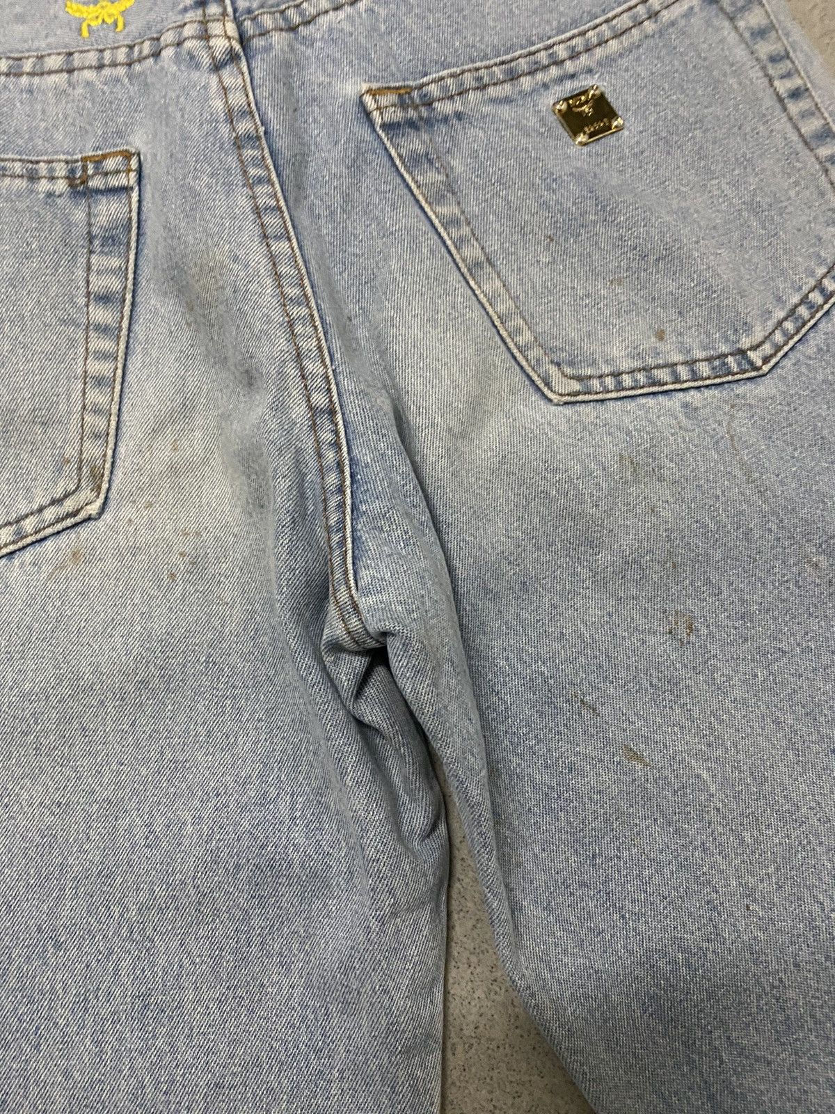 MCM × Vintage Vintage MCM Embroided logo Distress Denim Jeans Size US 27 - 7 Thumbnail