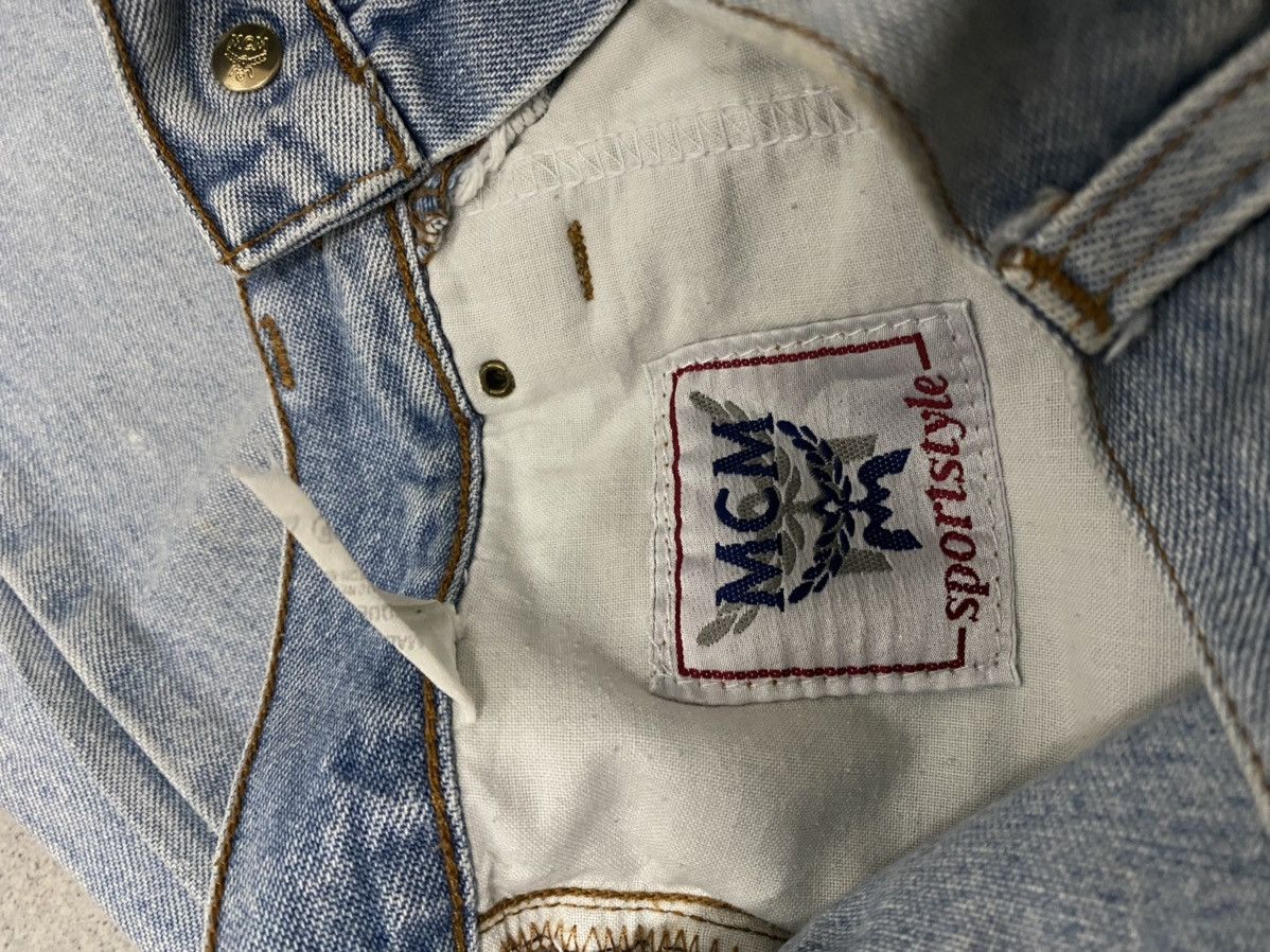 MCM × Vintage Vintage MCM Embroided logo Distress Denim Jeans Size US 27 - 13 Thumbnail