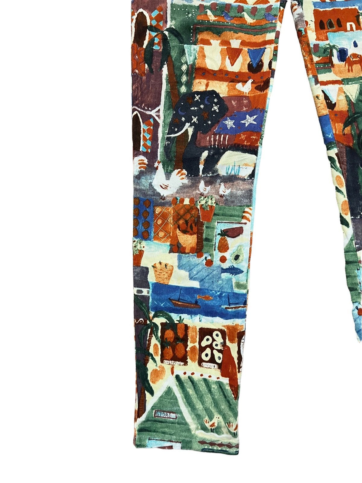 Japanese Brand × Jean Paul Gaultier × Vintage Japanese Brand Anne Elisabeth All Overprint Art Painting Size US 26 / EU 42 - 10 Thumbnail