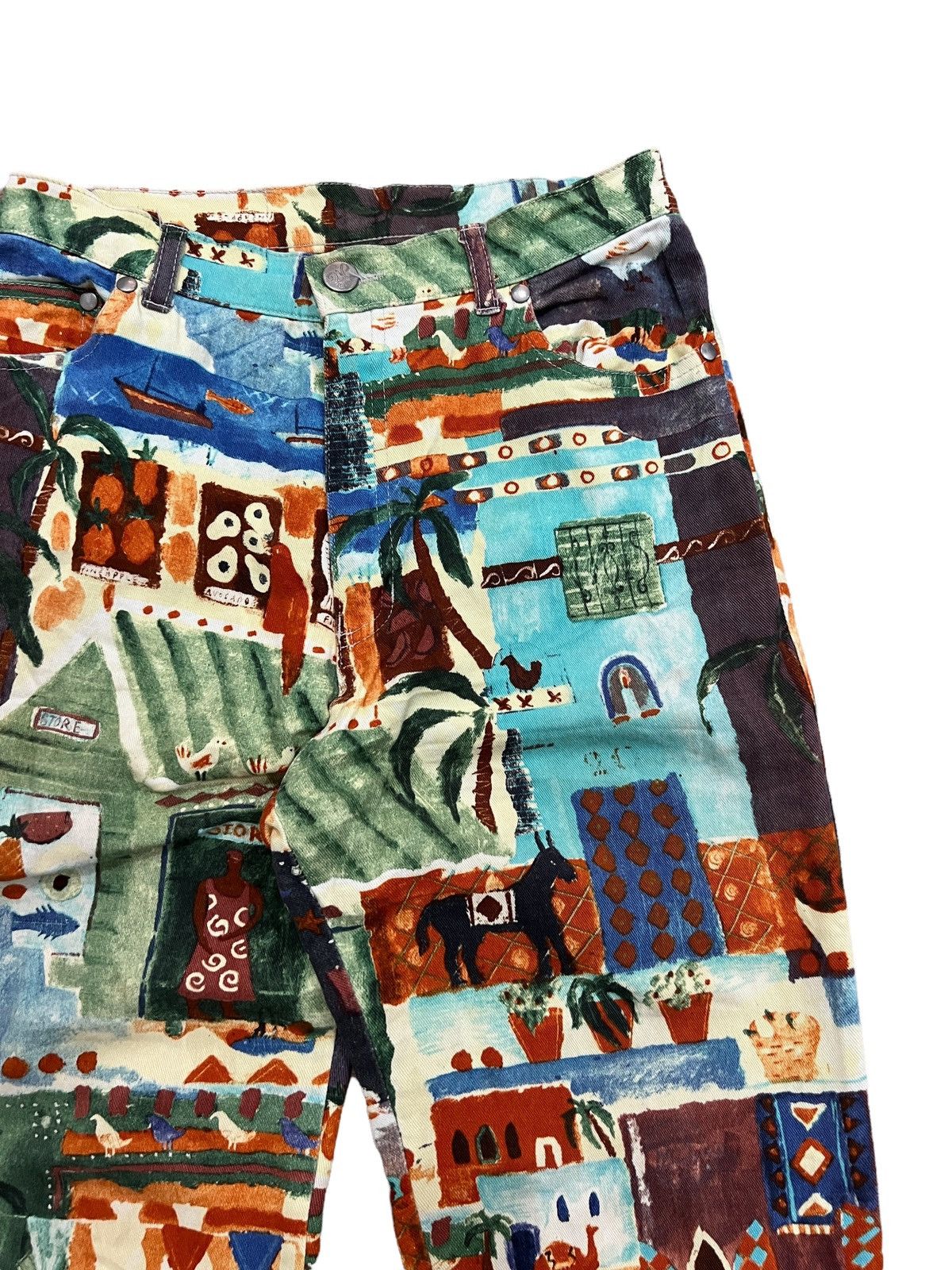 Japanese Brand × Jean Paul Gaultier × Vintage Japanese Brand Anne Elisabeth All Overprint Art Painting Size US 26 / EU 42 - 5 Thumbnail