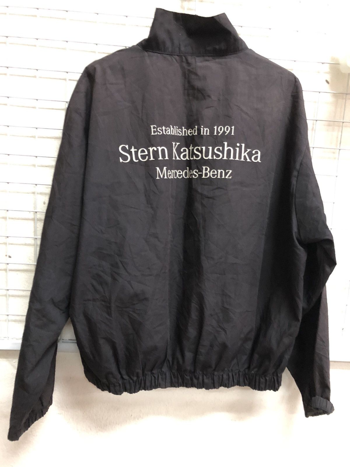 image of Avant Garde x Bomber Jacket Vintage Mercedes’ Benz Like Jacket Stern Katsushika in Blackfaded (Size
