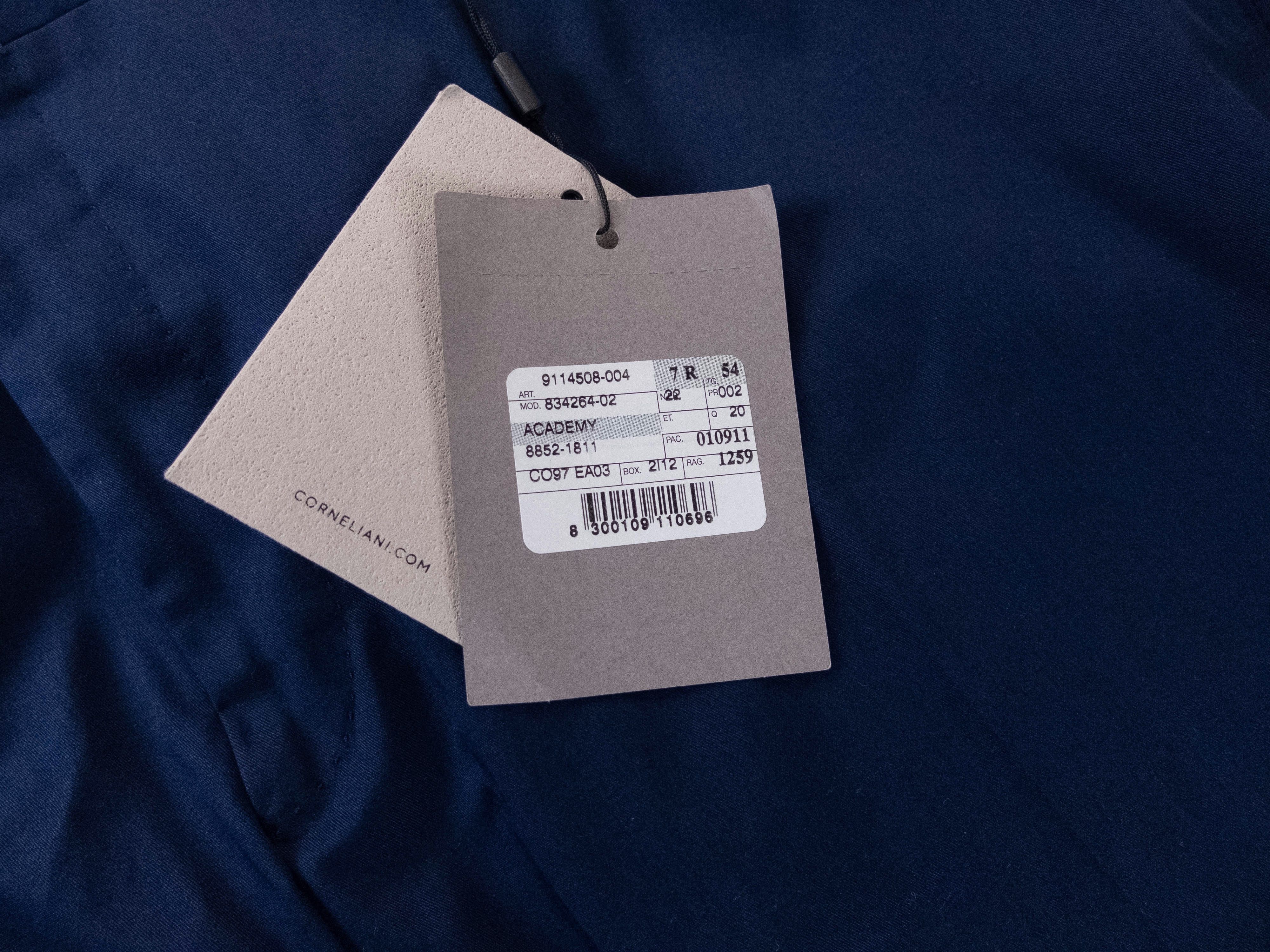 Corneliani CORNELIANI blue cotton pants trousers chinos 38 US / 54 EU Size US 38 / EU 54 - 3 Thumbnail