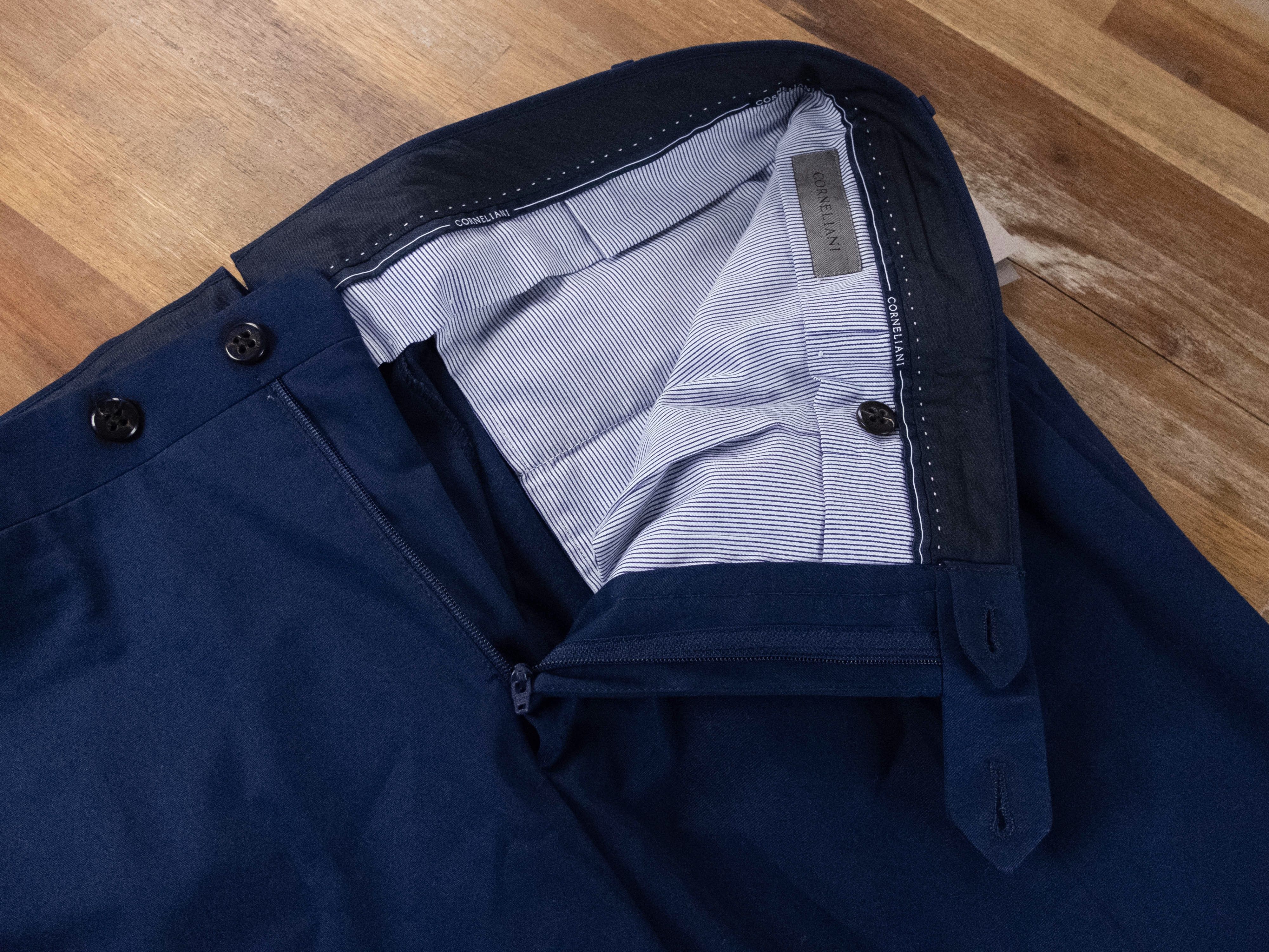 Corneliani CORNELIANI blue cotton pants trousers chinos 38 US / 54 EU Size US 38 / EU 54 - 4 Thumbnail