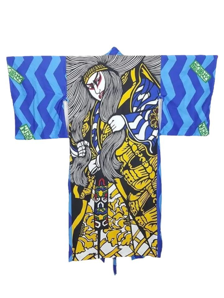 Other Warrior Yukata Abstract Japanese Long Kimono (not vintage) Size US M / EU 48-50 / 2 - 1 Thumbnail