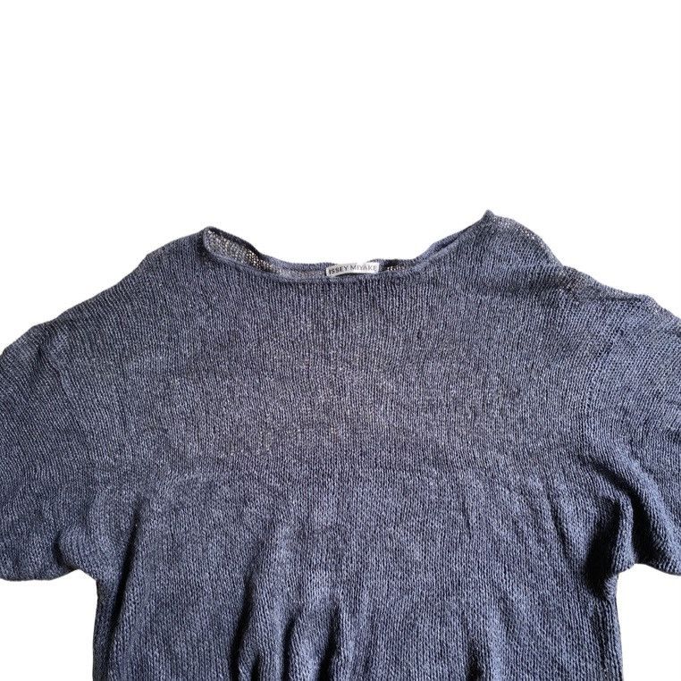 Issey Miyake Vintage SS02 Knit Net Cropped Oversized Blouse Size M / US 6-8 / IT 42-44 - 3 Thumbnail