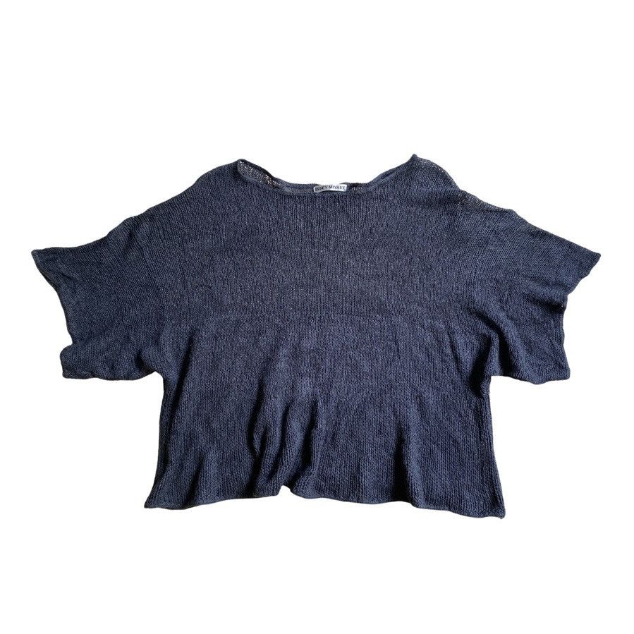 Issey Miyake Vintage SS02 Knit Net Cropped Oversized Blouse Size M / US 6-8 / IT 42-44 - 1 Thumbnail