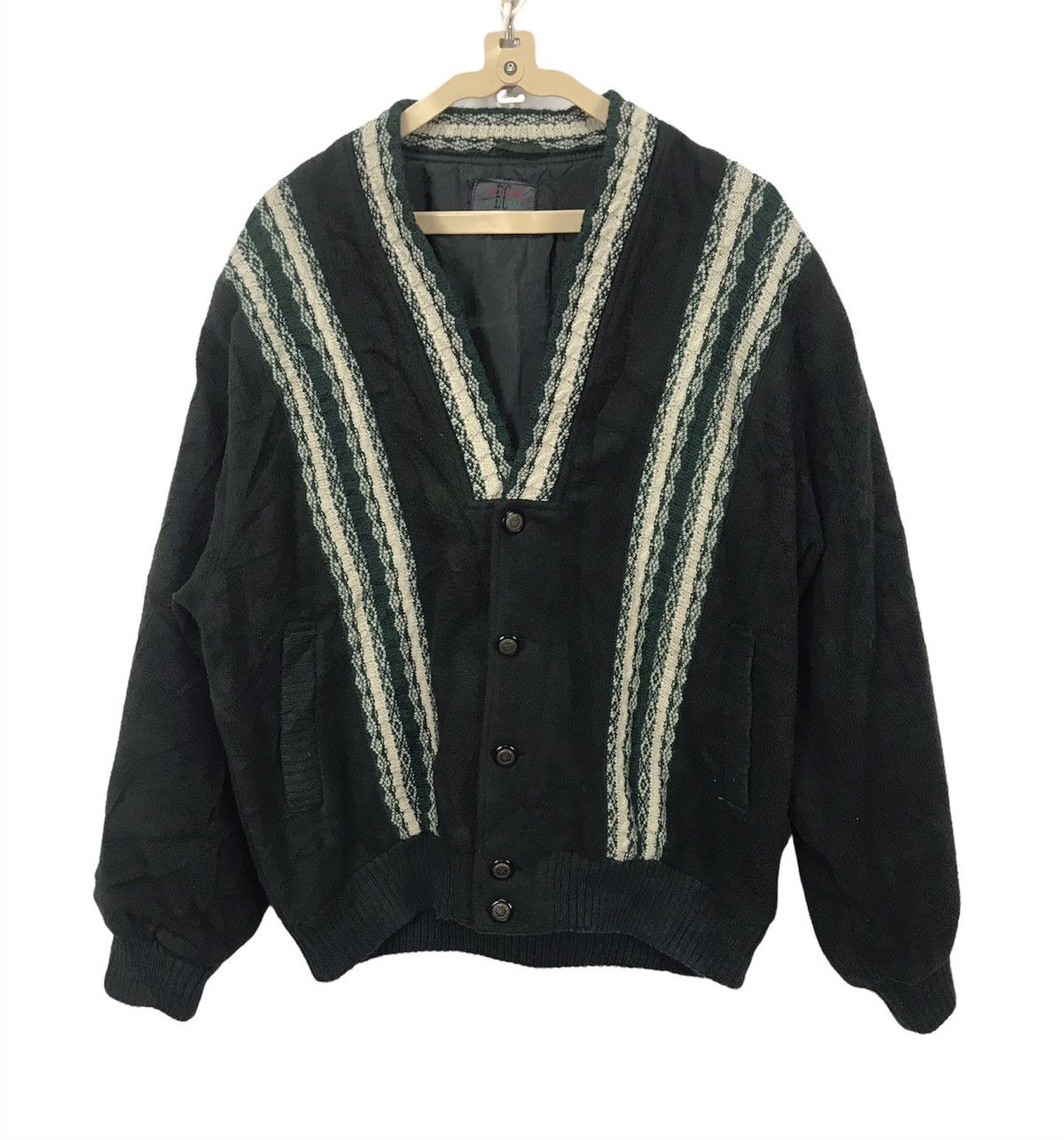 Japanese Brand × Vintage Vintage Bi Colman button knit cardigan jacket Size US L / EU 52-54 / 3 - 1 Thumbnail