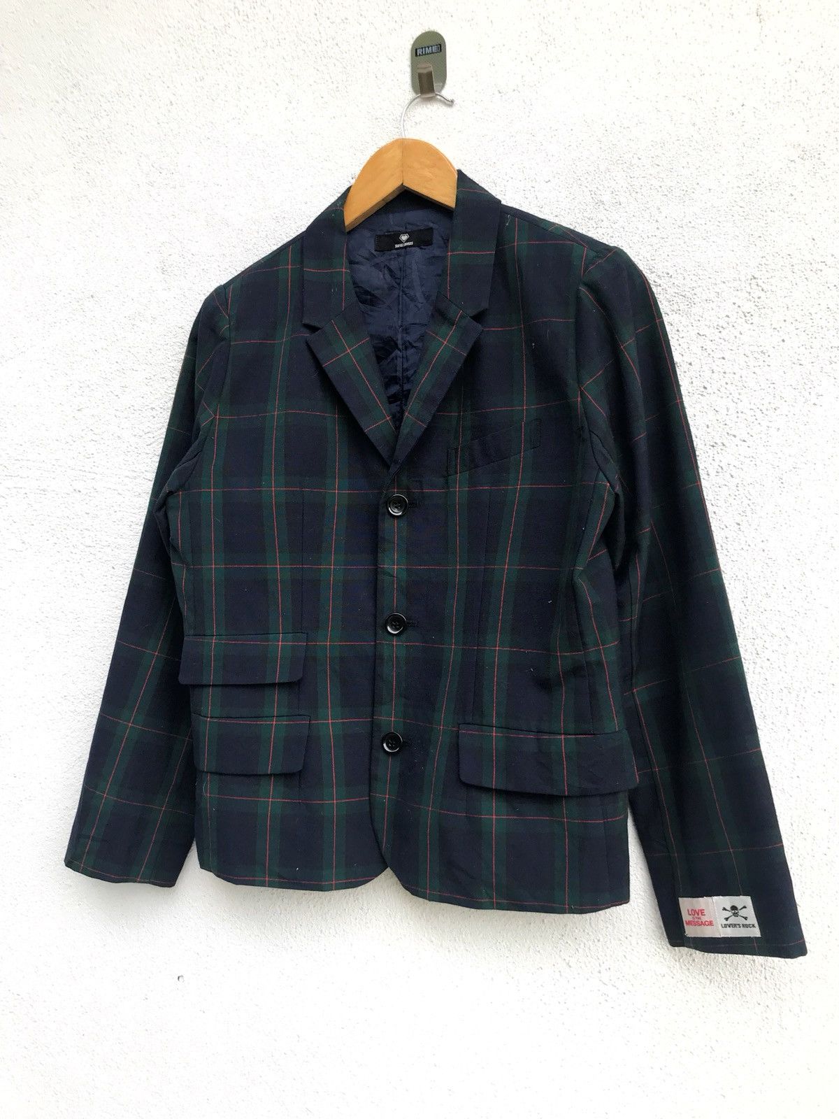 Japanese Brand × Seditionaries Superlover Love IS The Message Checked Plaid Green Jacket Size US XS / EU 42 / 0 - 3 Thumbnail