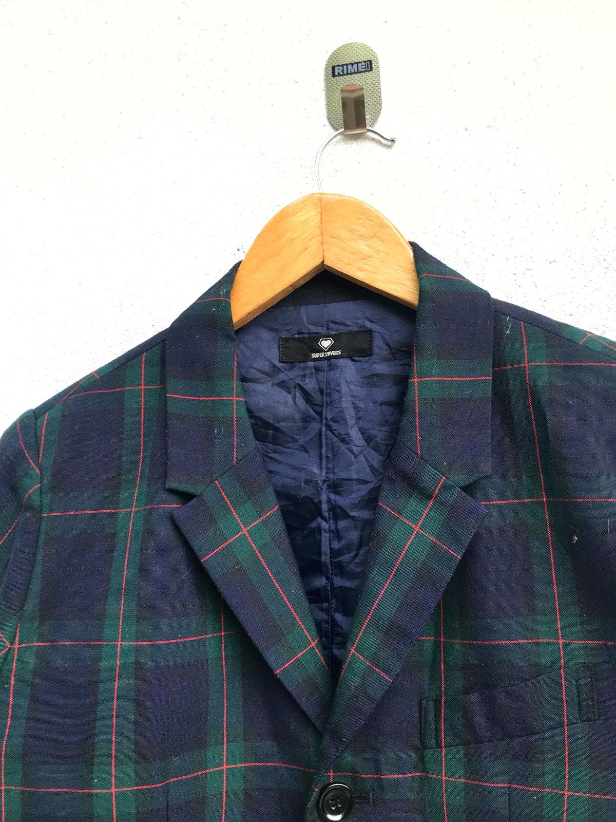 Japanese Brand × Seditionaries Superlover Love IS The Message Checked Plaid Green Jacket Size US XS / EU 42 / 0 - 4 Thumbnail