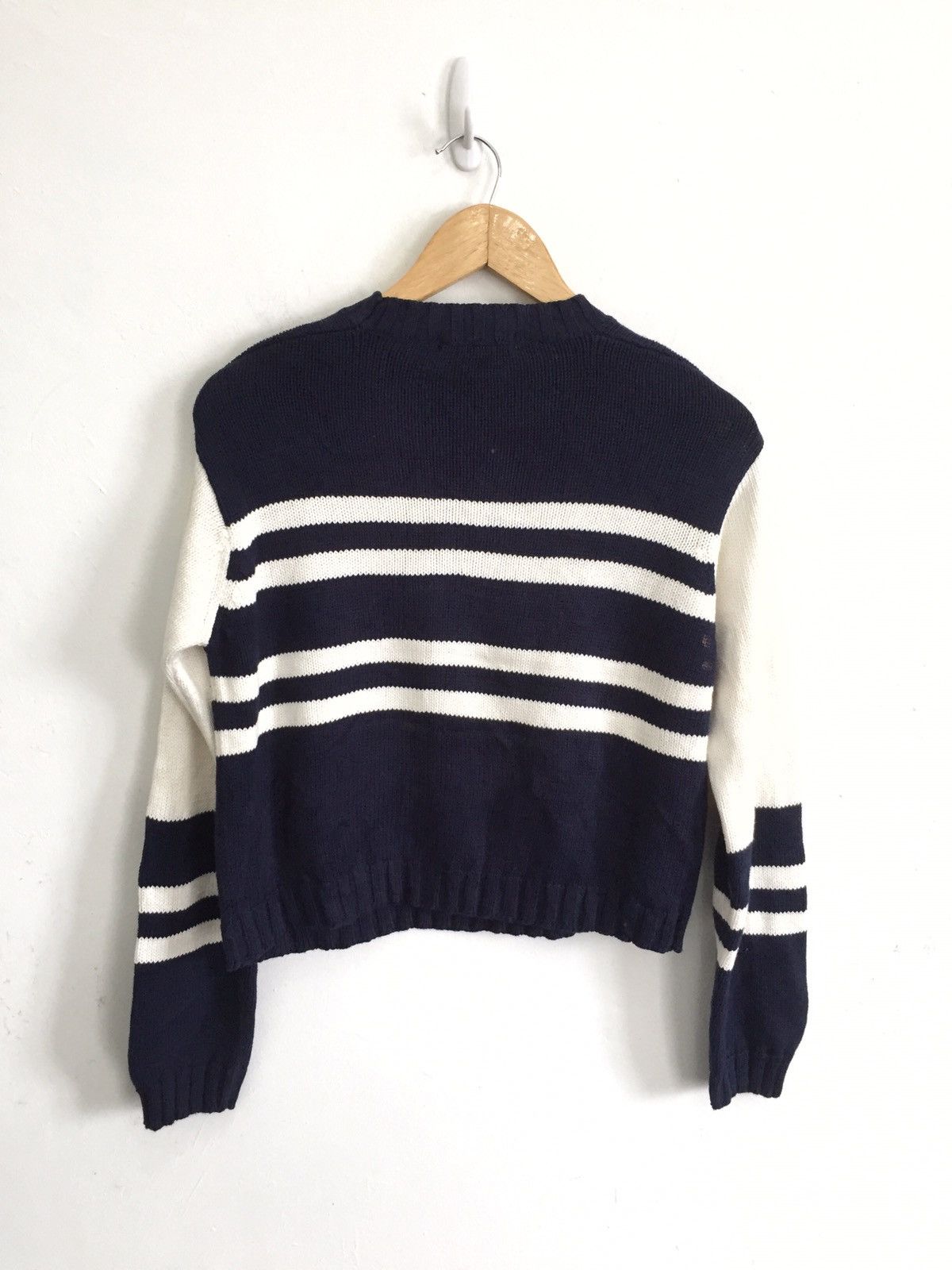 NAUTICA Big Spell Out Logo Stripes Knit Sweater Sweaters Knitwear