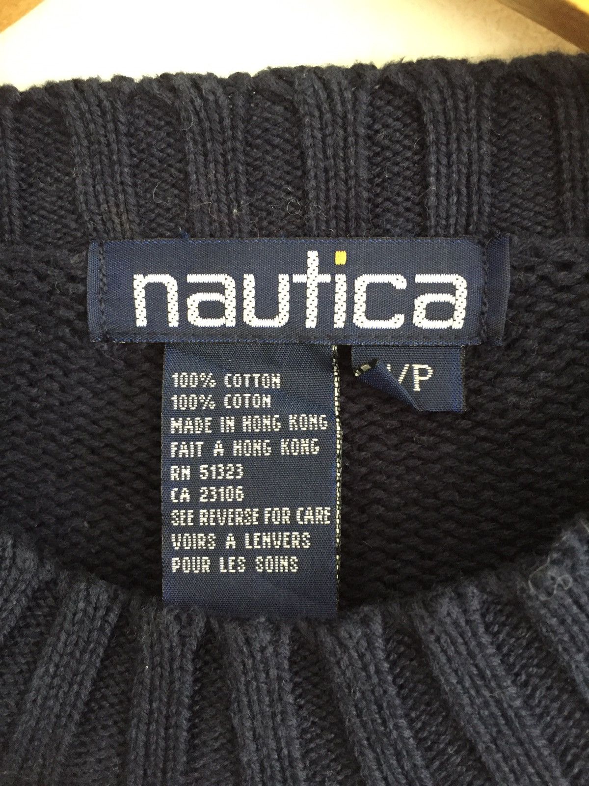 NAUTICA Big Spell Out Logo Stripes Knit Sweater Sweaters Knitwear
