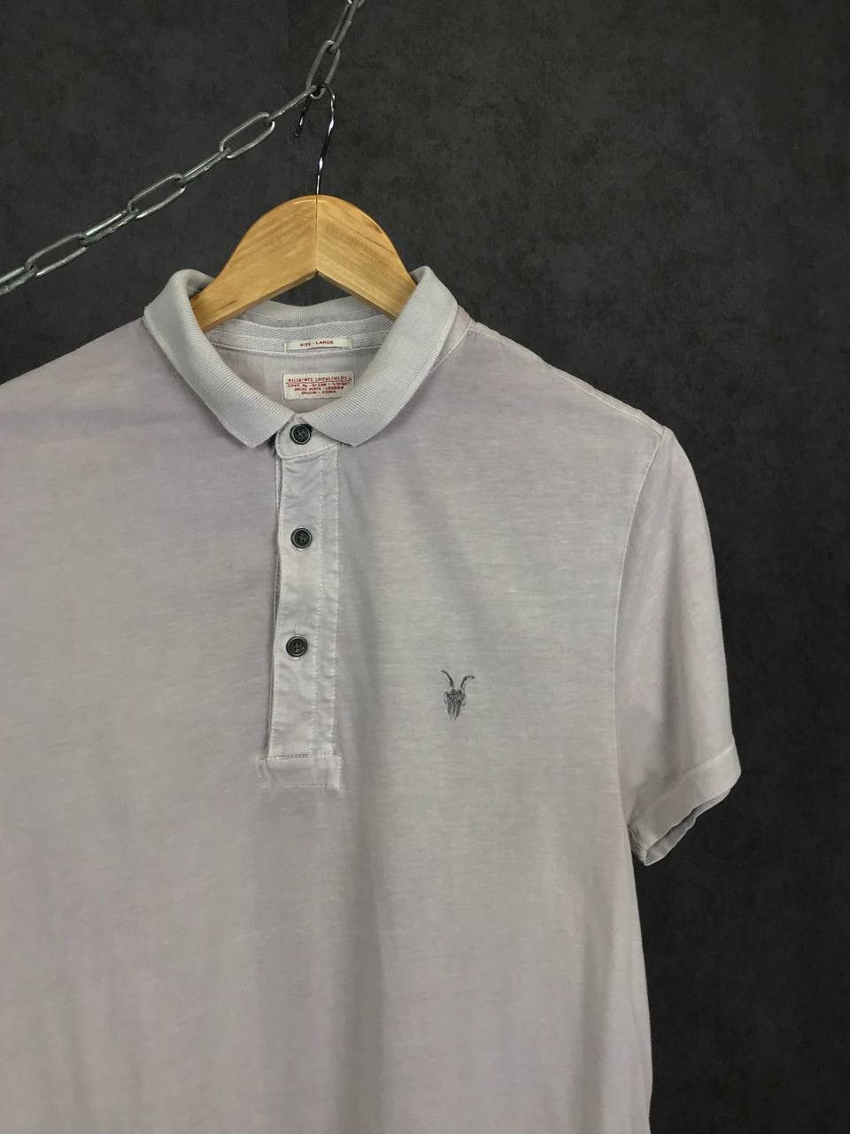 Allsaints Allsaints luxury streetwear vintage polo tee Size US M / EU 48-50 / 2 - 2 Thumbnail