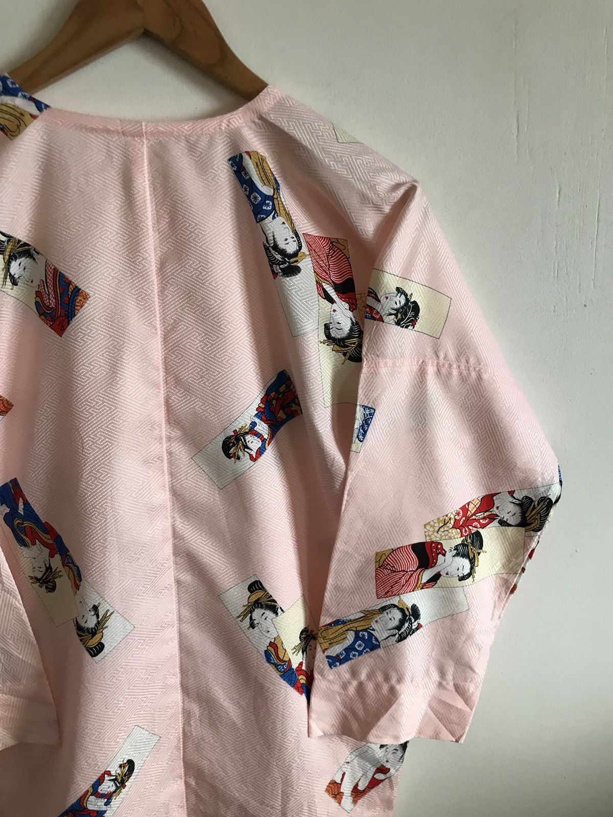 Japanese Brand × Vintage Japanese Handmade Over Print Geisha Button Kimono Samurai Size US M / EU 48-50 / 2 - 5 Thumbnail