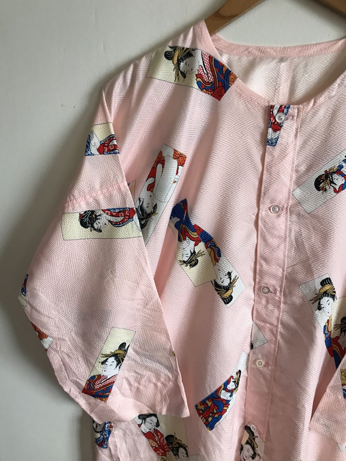 Japanese Brand × Vintage Japanese Handmade Over Print Geisha Button Kimono Samurai Size US M / EU 48-50 / 2 - 4 Thumbnail