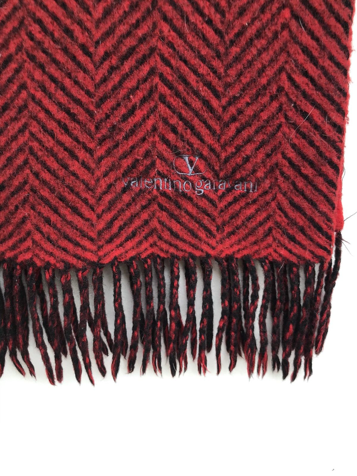 Valentino Valentino Garavani Wool Red Mufflers Scarf Size ONE SIZE - 4 Thumbnail