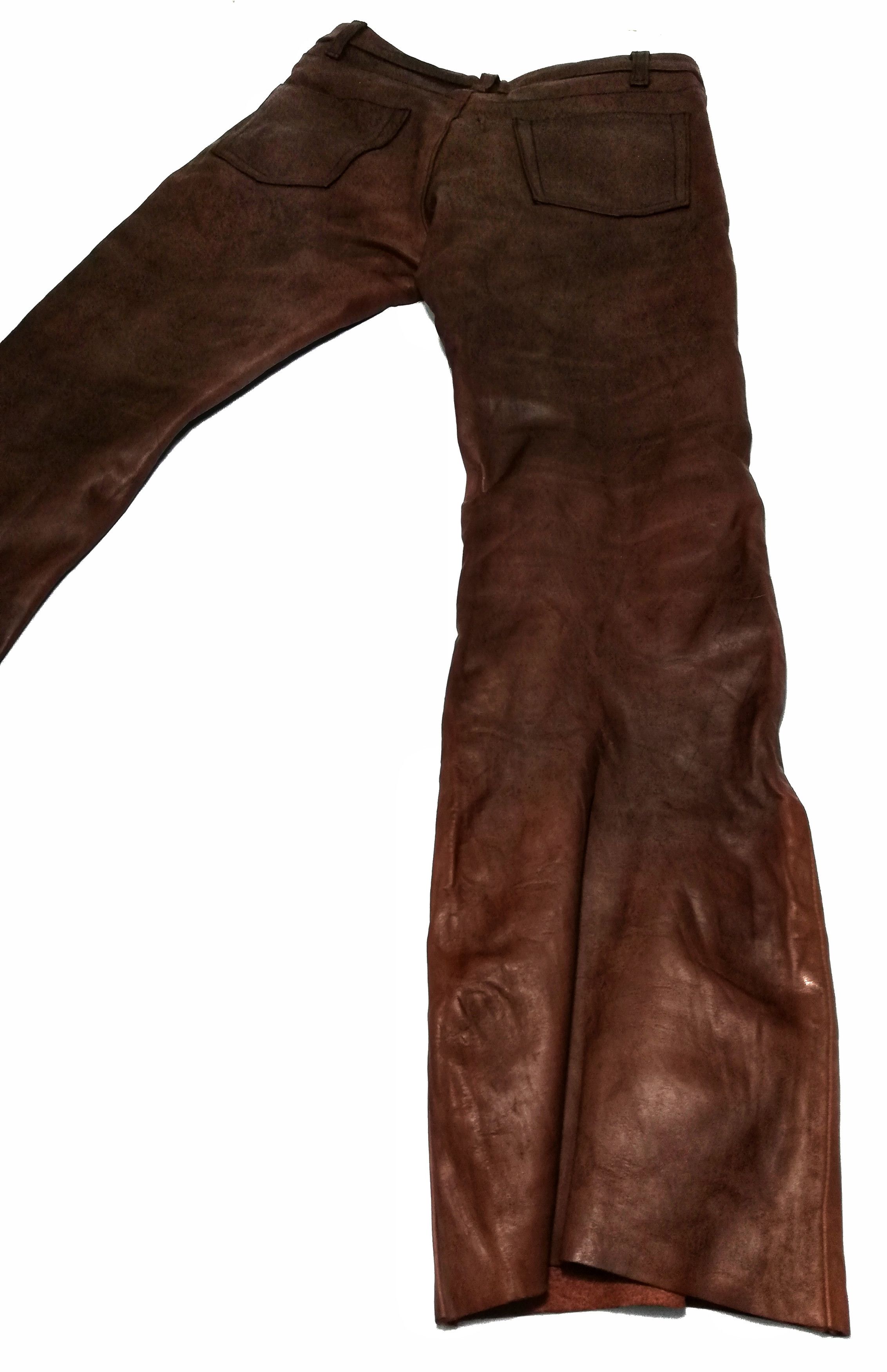 Attachment × Genuine Leather 🔥Attachment Brown Horse Leather Rocker Style Pants🔥 Size US 28 / EU 44 - 16 Thumbnail