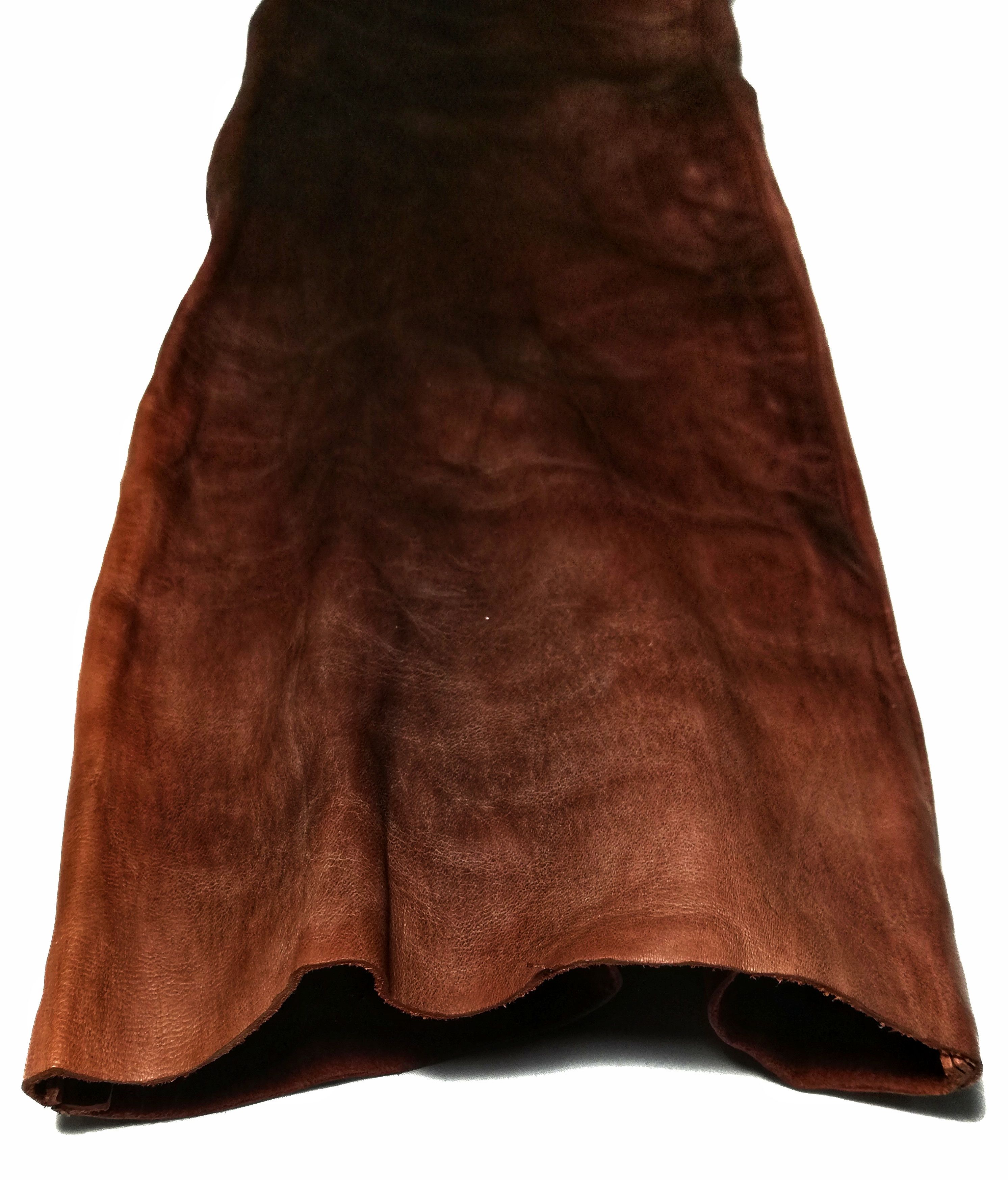 Attachment × Genuine Leather 🔥Attachment Brown Horse Leather Rocker Style Pants🔥 Size US 28 / EU 44 - 3 Thumbnail