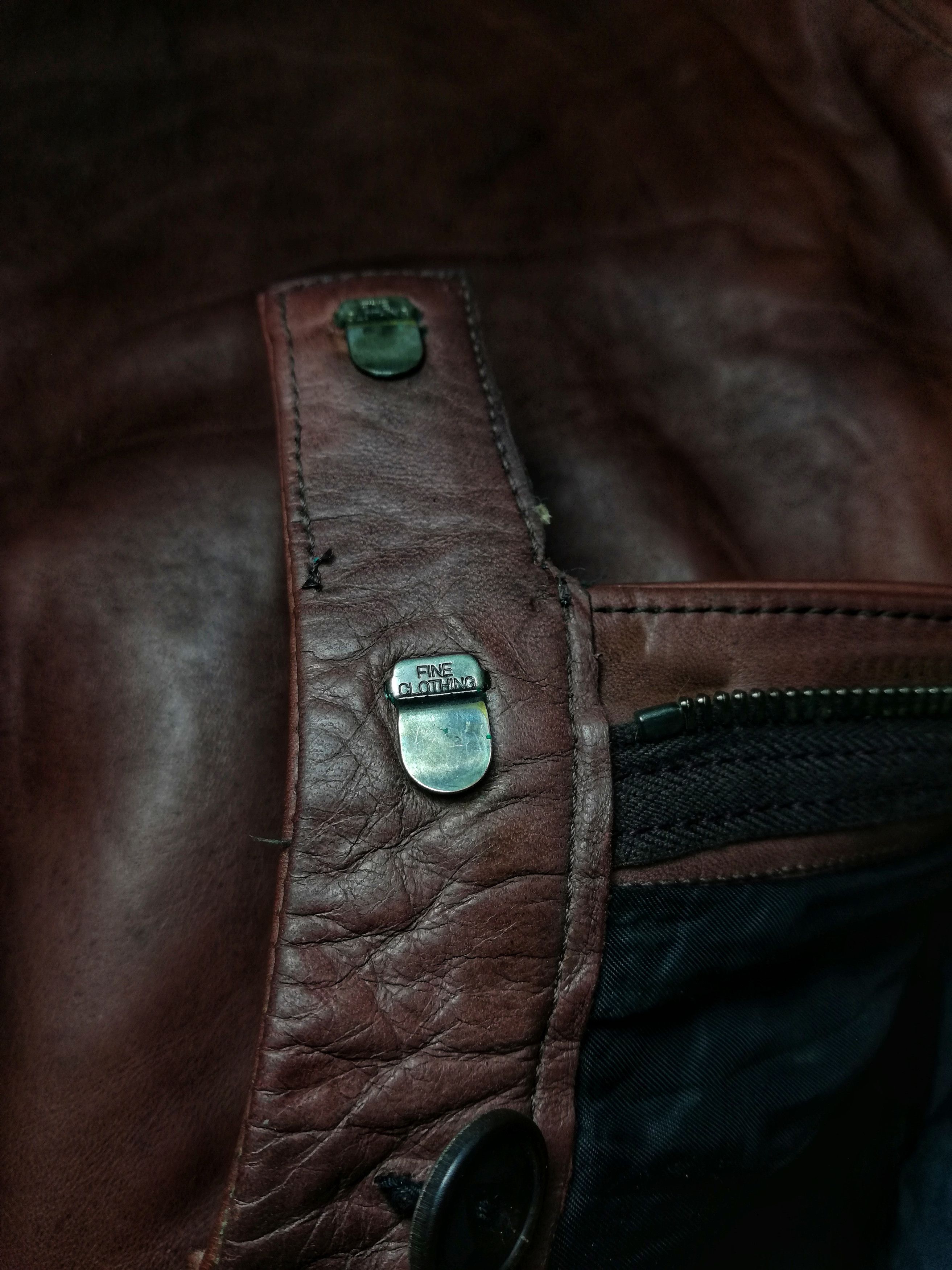 Attachment × Genuine Leather 🔥Attachment Brown Horse Leather Rocker Style Pants🔥 Size US 28 / EU 44 - 5 Thumbnail