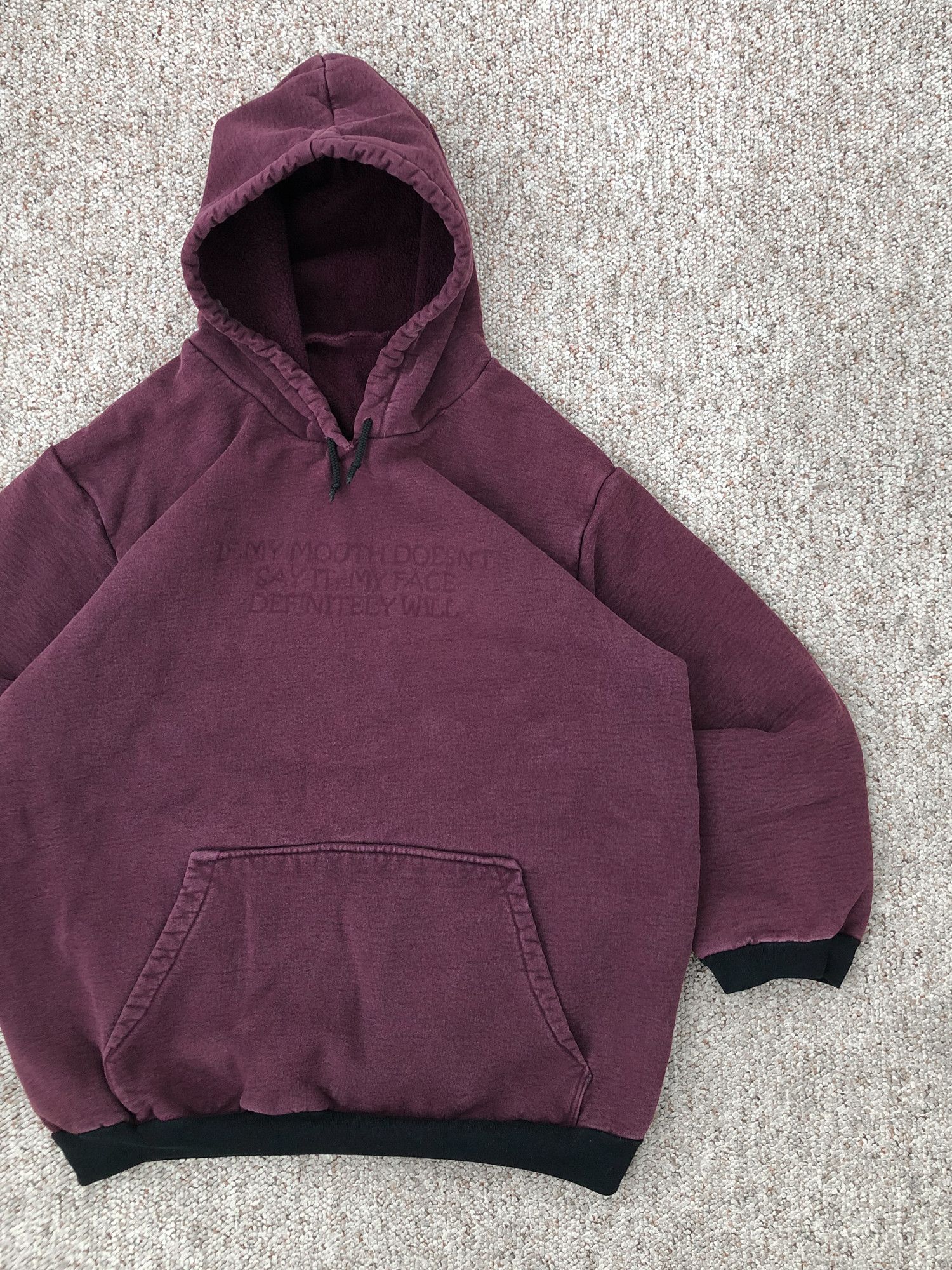 Vintage Vintage 90s Boxy Faded Maroon Two Tones Hoodie | Grailed