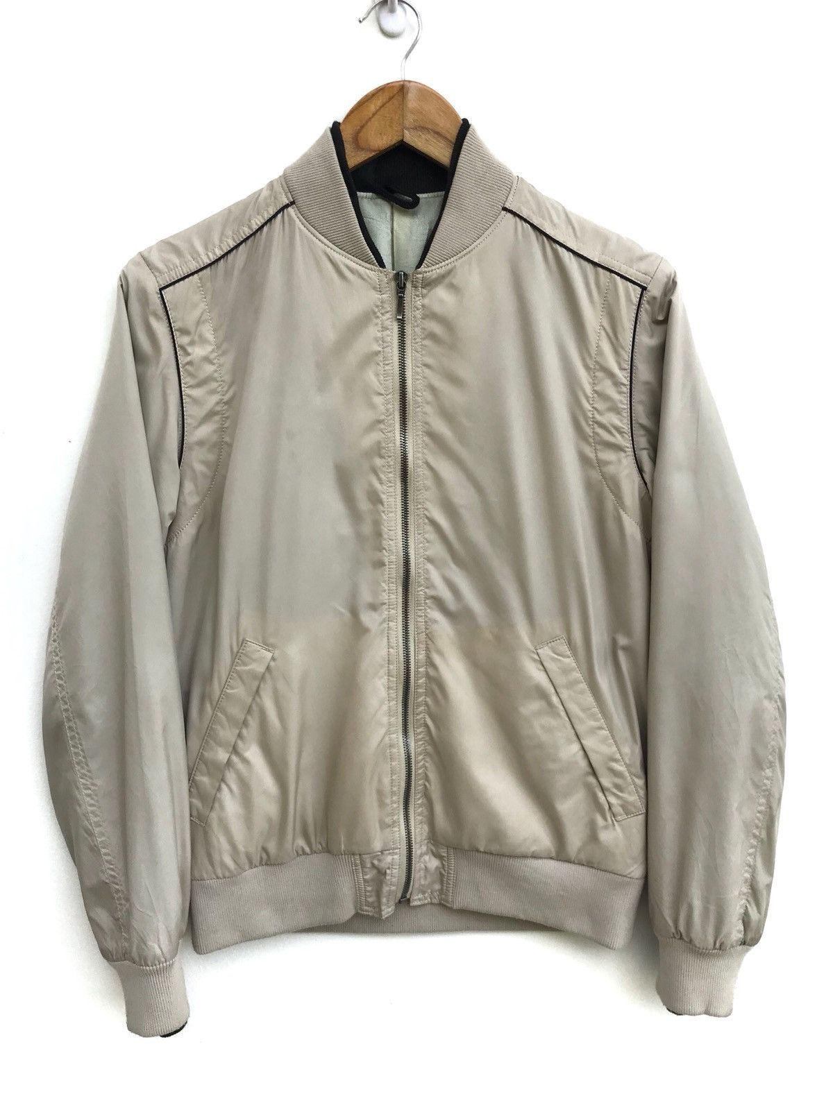 Image of N Hoolywood Made In Japan Mister Hollywood N. Hoolywood Zipper Jacket in Beige, Men's (Size Small)