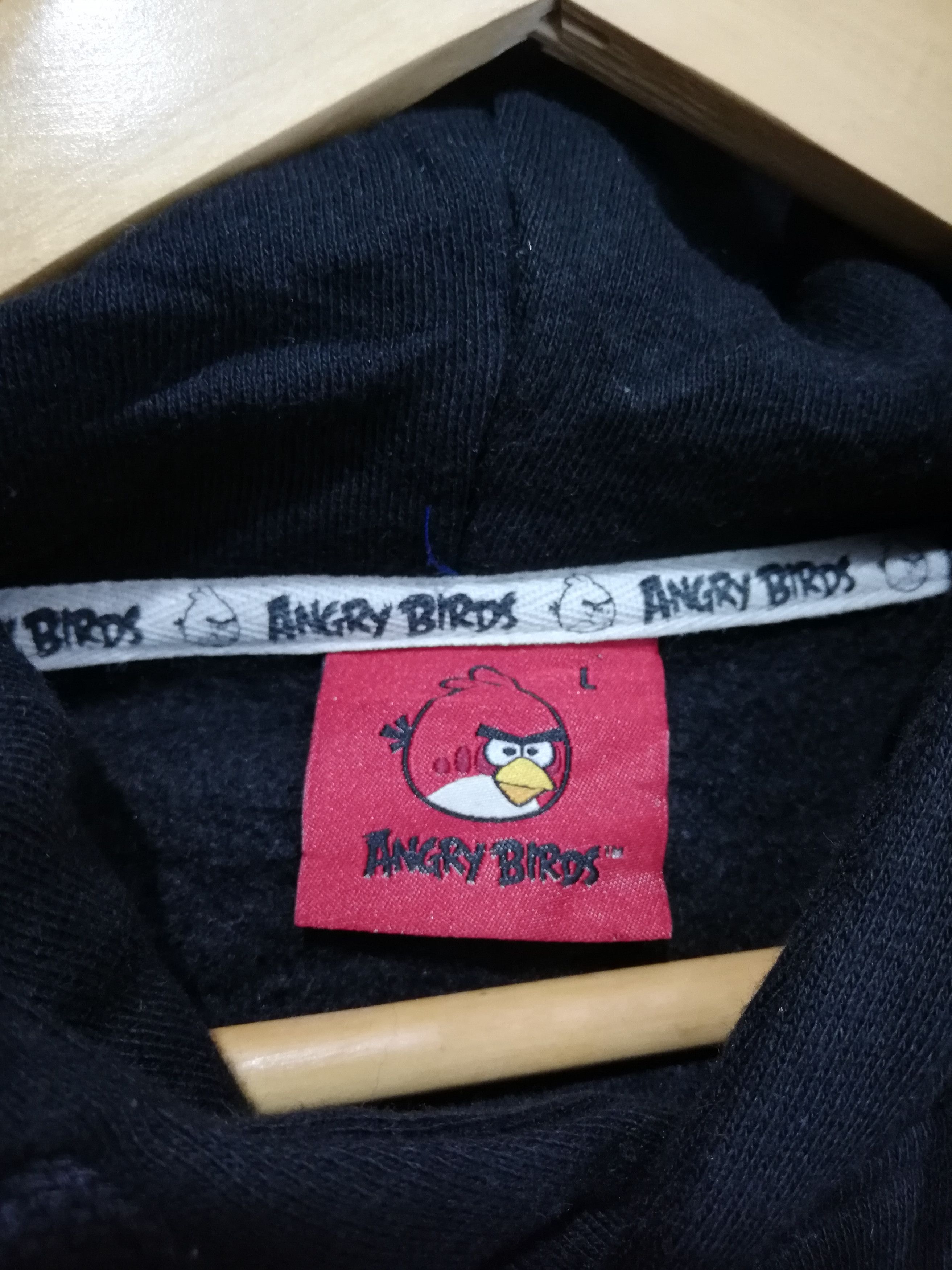 Cartoon Network Angry Birds Embroidered Black Hoodie Size US L / EU 52-54 / 3 - 6 Thumbnail