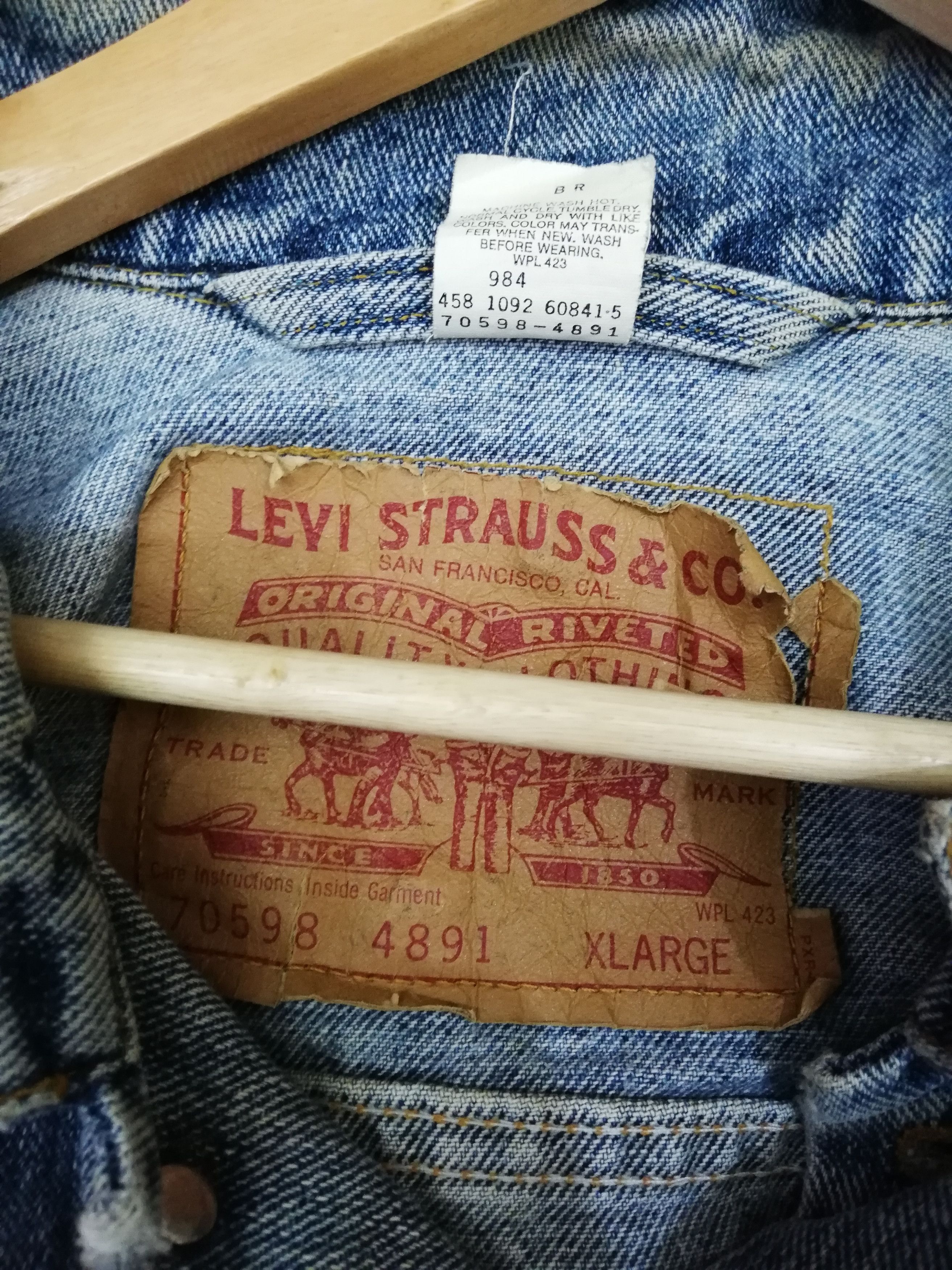 Levi's × Levi's Vintage Clothing × Vintage Vintage Levi's Denim Jacket Size US XL / EU 56 / 4 - 5 Thumbnail