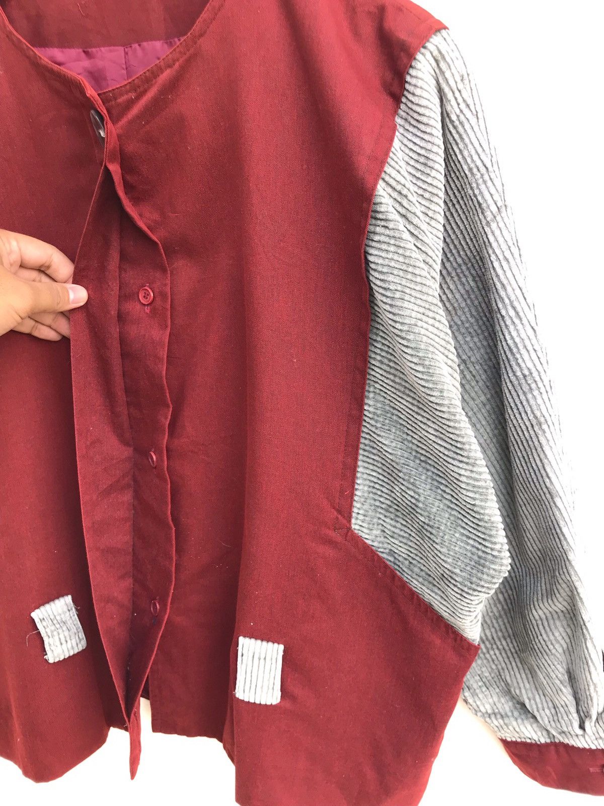 Handmade × Japanese Brand Vintage Handmade Oversized Japan Velvet Deconstruct Jacket Size US M / EU 48-50 / 2 - 6 Thumbnail