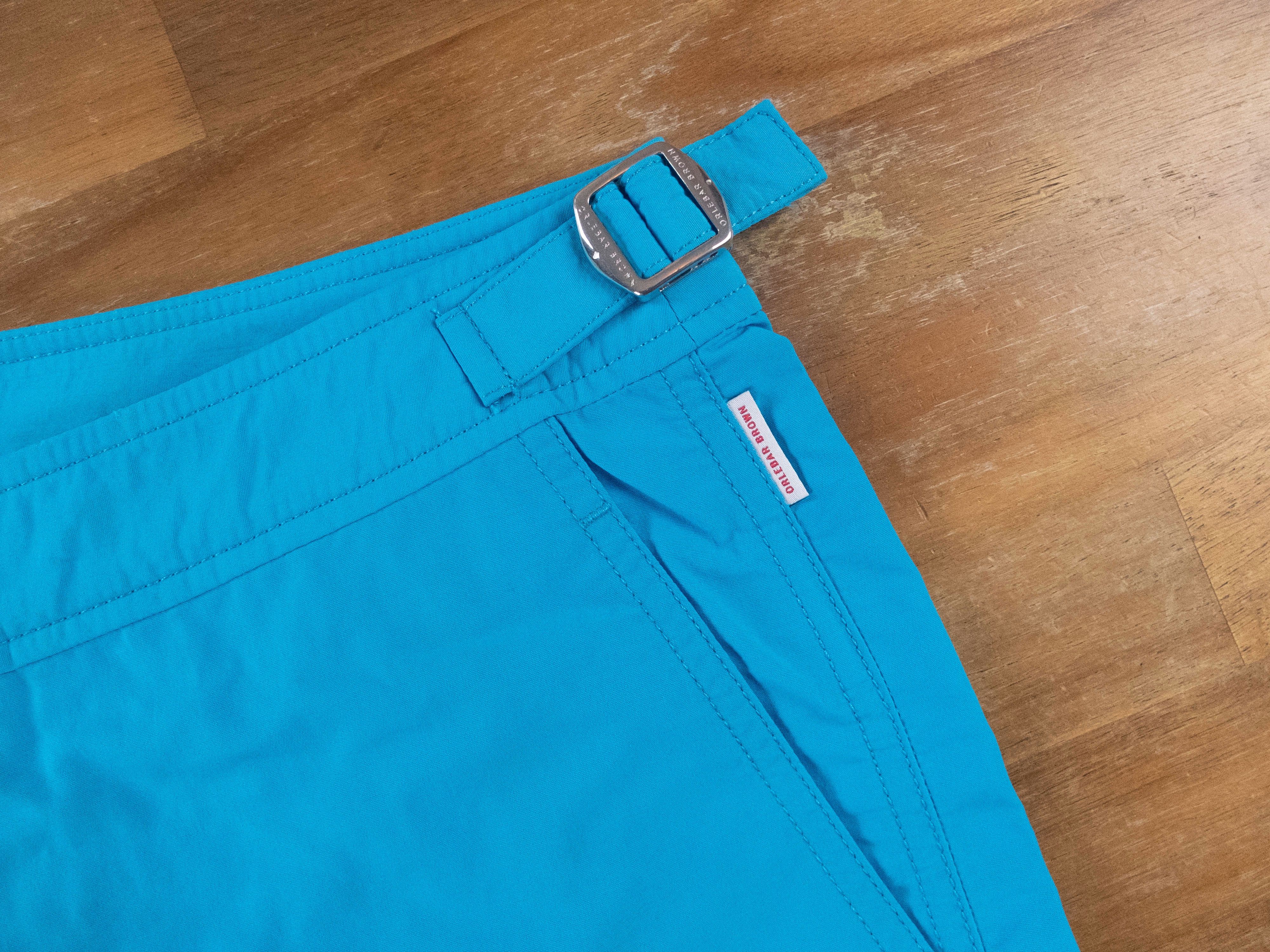 Orlebar Brown ORLEBAR BROWN Setter solid azure blue swim shorts 38 - NWT Size US 38 / EU 54 - 2 Thumbnail