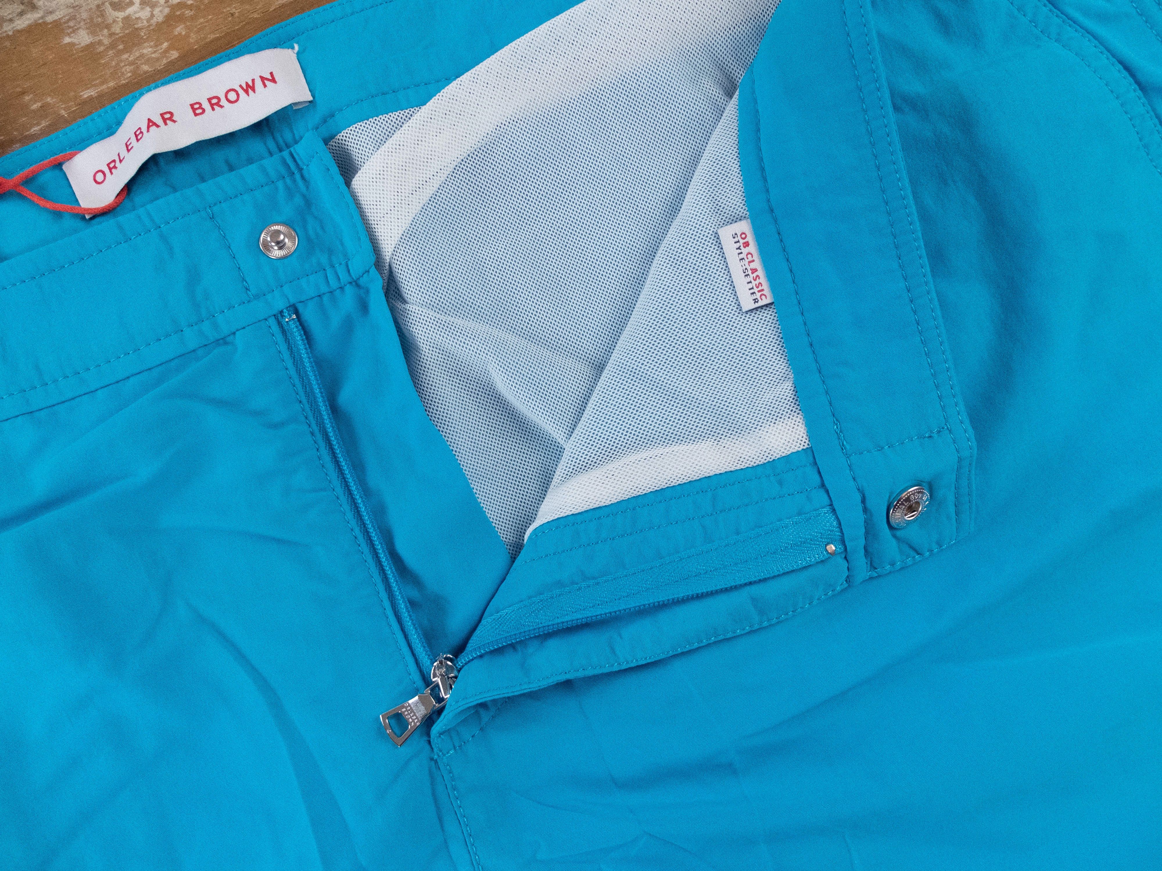 Orlebar Brown ORLEBAR BROWN Setter solid azure blue swim shorts 38 - NWT Size US 38 / EU 54 - 4 Thumbnail