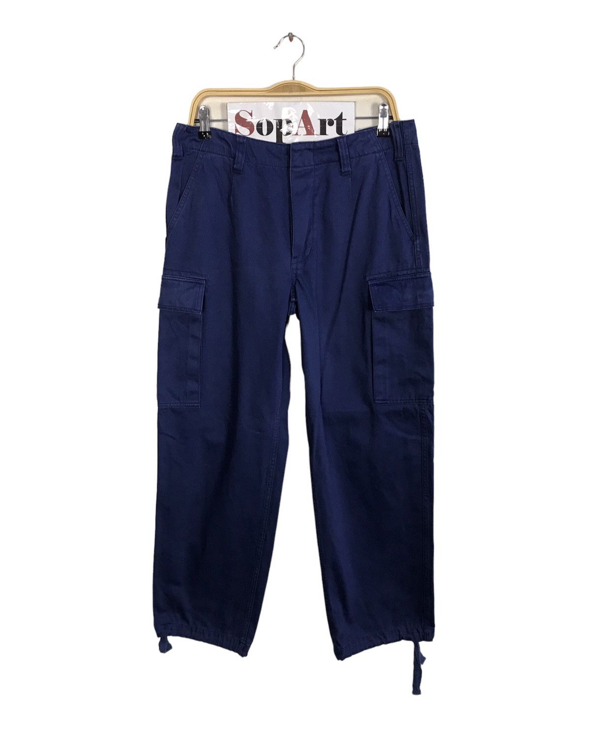 Image of Urban Research Doors x Vintage Urban Research Cargo Pants Button Style in Blue, Men's (Size 33)