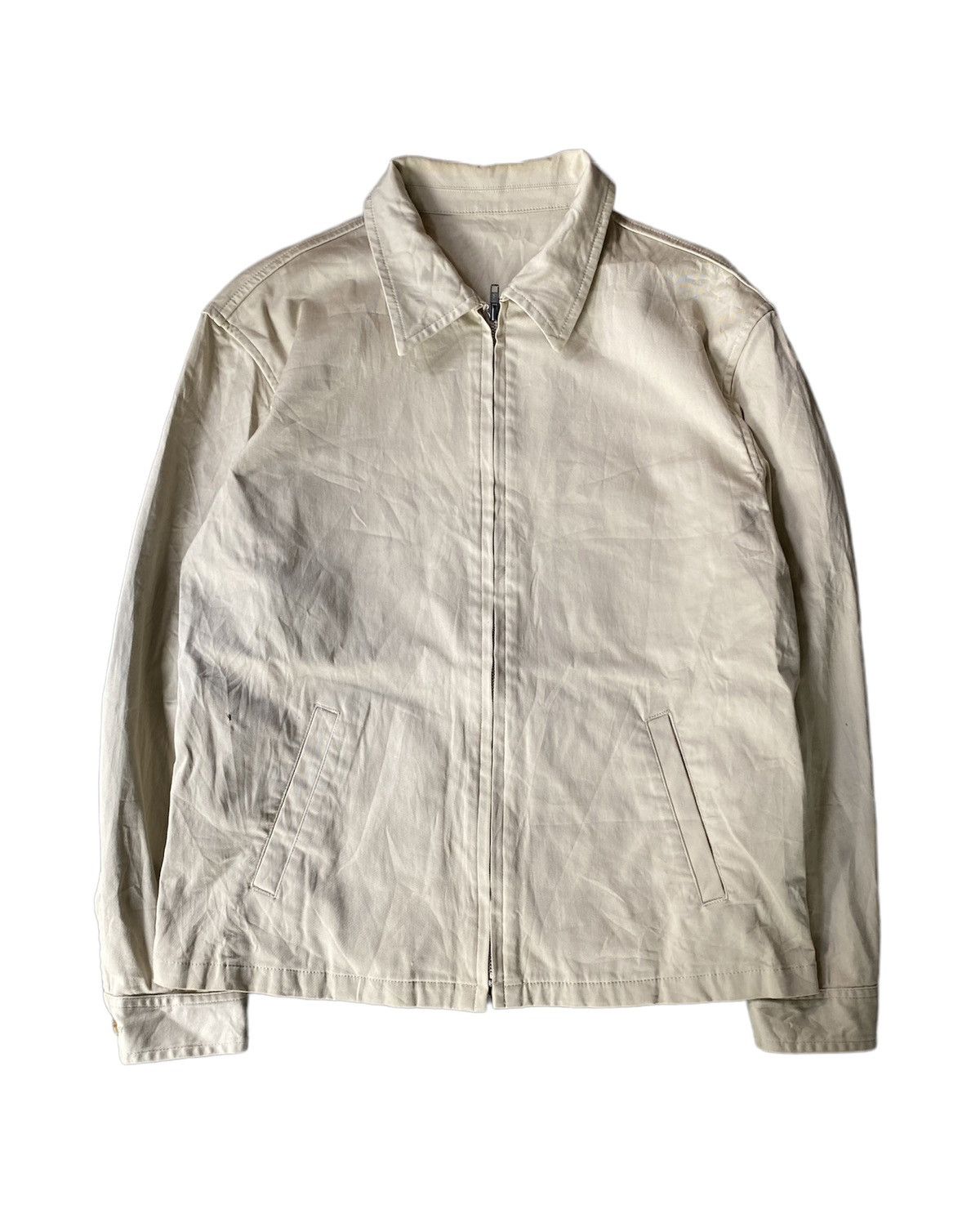 image of 90's Issey Miyake Denime Worker Jacket in Cream, Men's (Size Large)