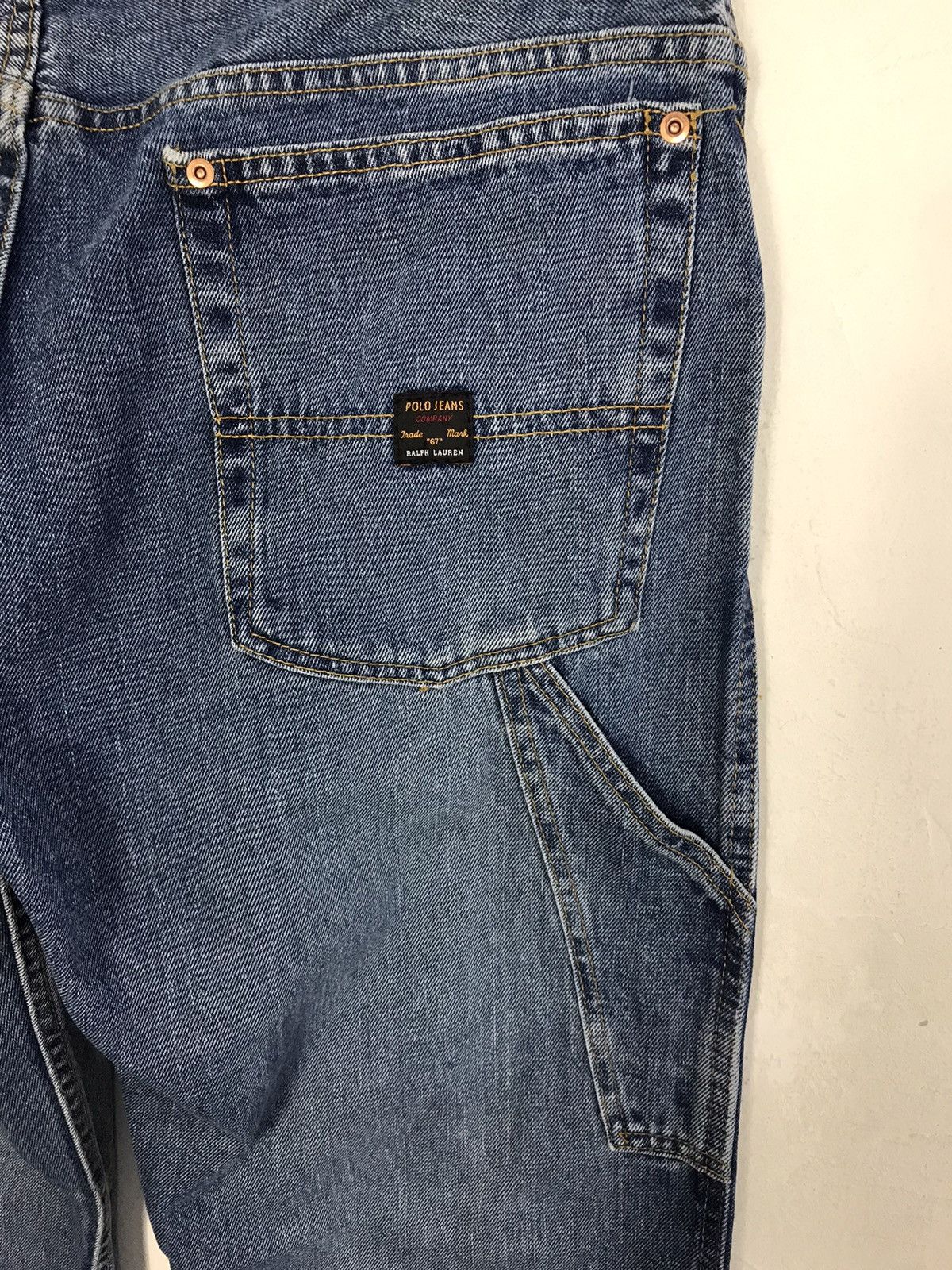 Polo Ralph Lauren × Ralph Lauren × Vintage Vintage Polo Jeans Ralph Lauren Carpenter Workwear Style Size US 36 / EU 52 - 11 Thumbnail