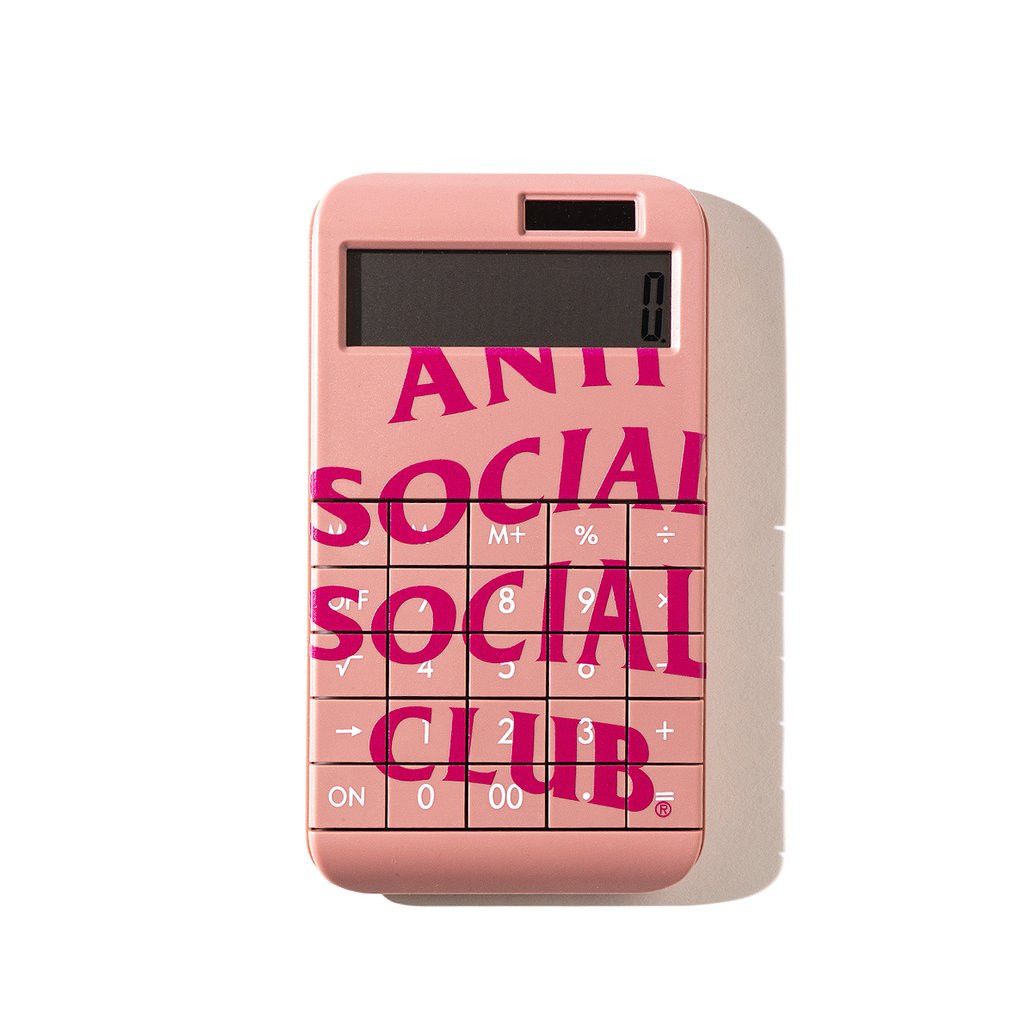 Anti Social Social Club DS ASSC Pink Logo 7734 Big solar Calculator in hand Supreme Size ONE SIZE - 3 Thumbnail